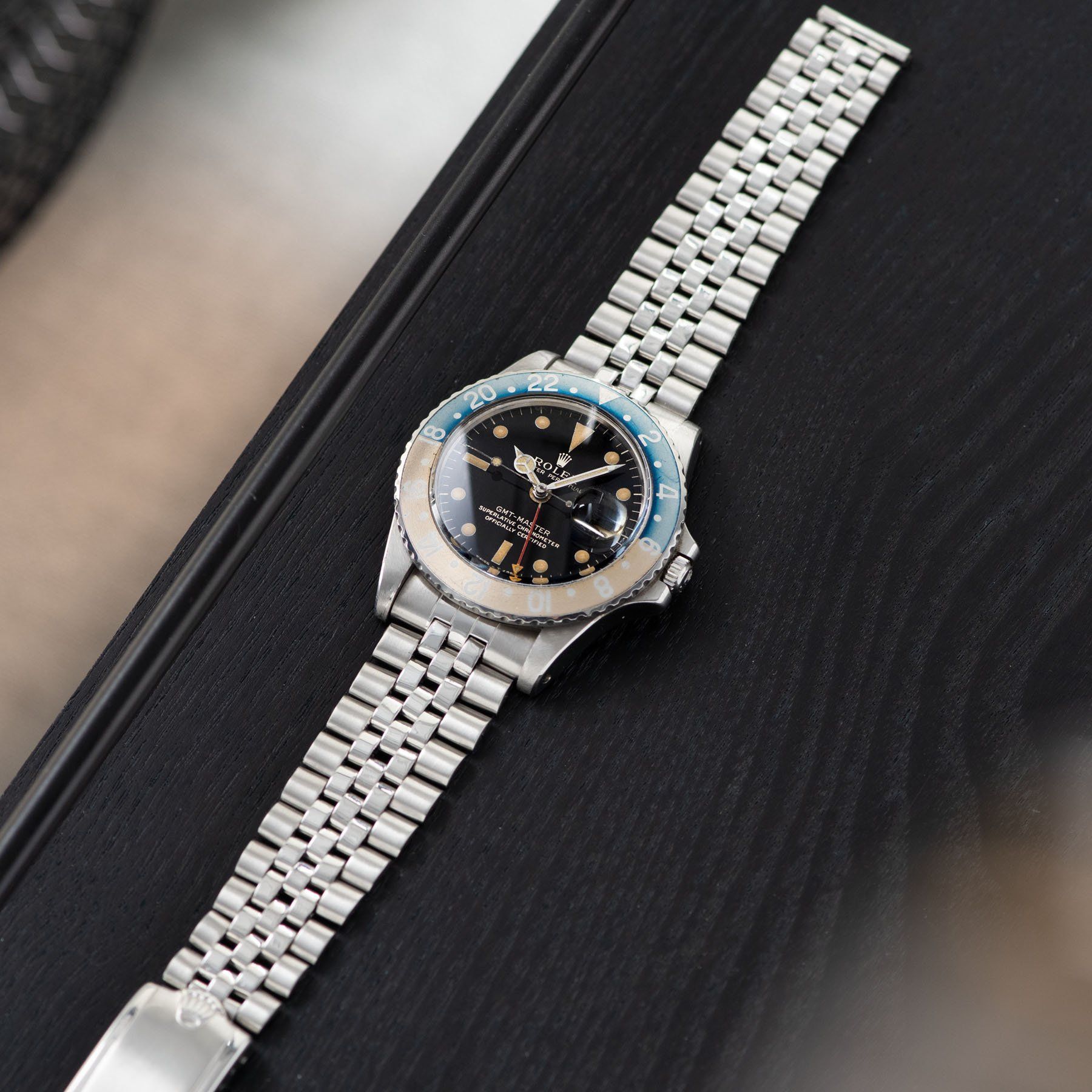 Rolex 1675 Gilt Dial GMT Master Faded Insert