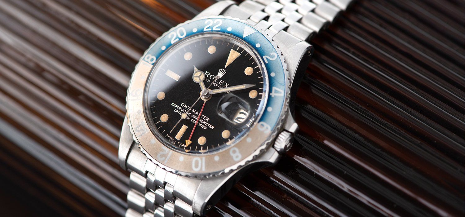 Rolex 1675 Gilt Dial GMT Master Faded Insert