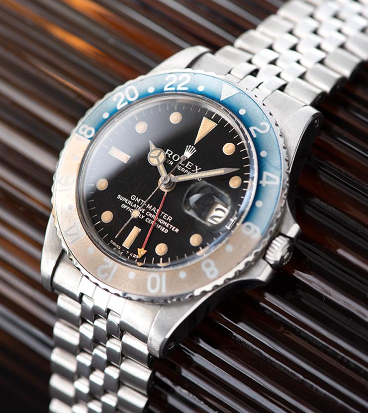 Rolex 1675 Gilt Dial GMT Master Faded Insert