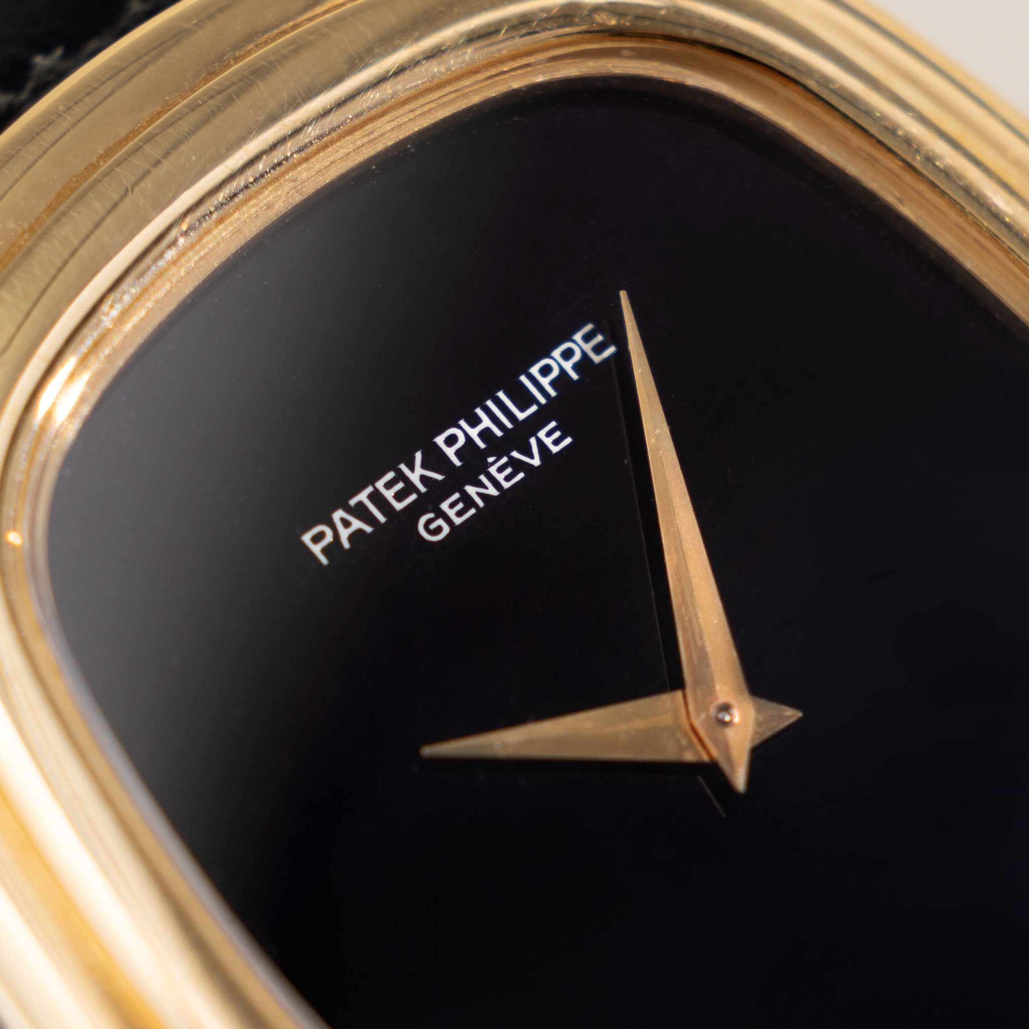 Patek Philippe Ellipse Yellow Gold Onyx Dial Ref 3730