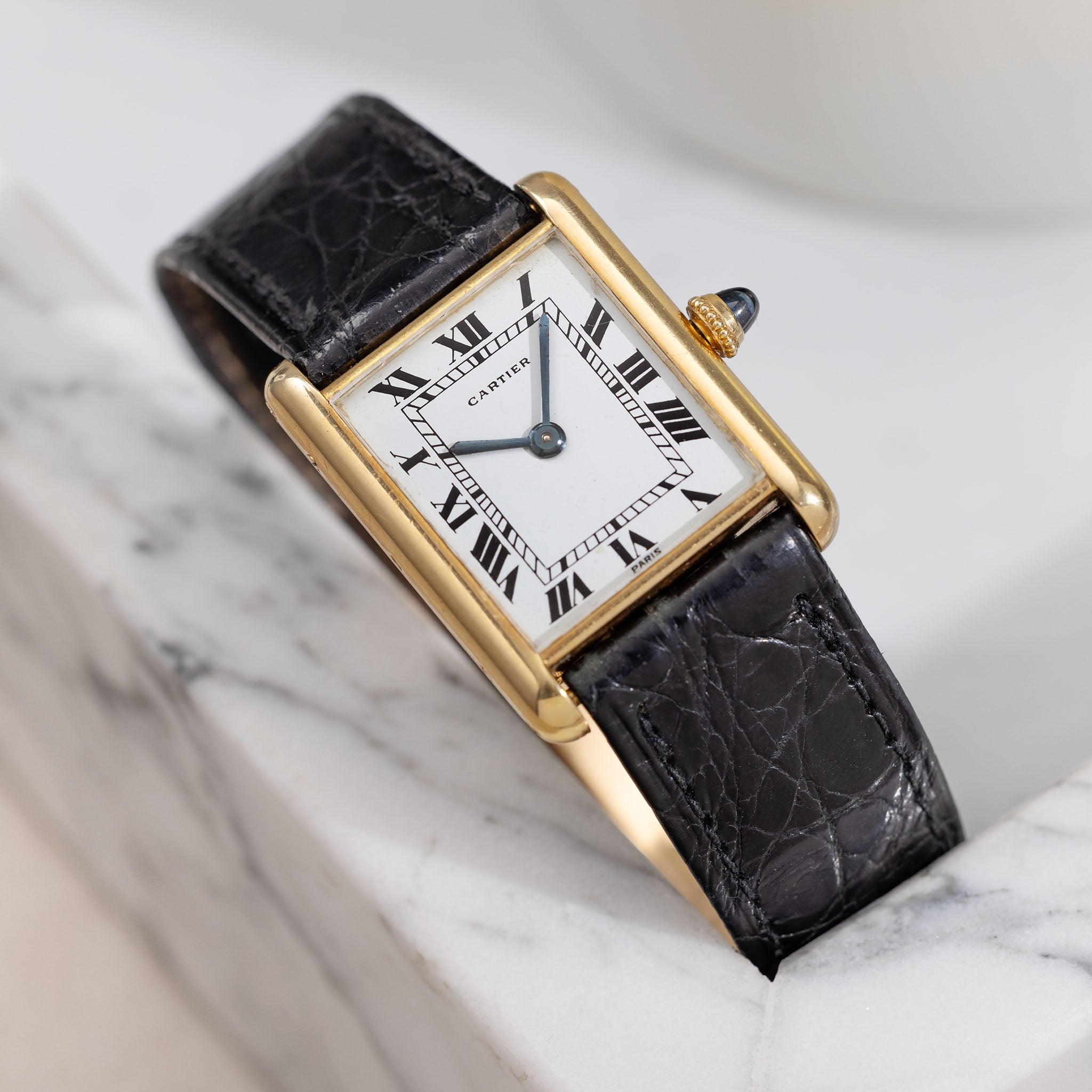 Cartier Tank Louis 18kt gold "Paris dial" Jaeger Movement 1960s