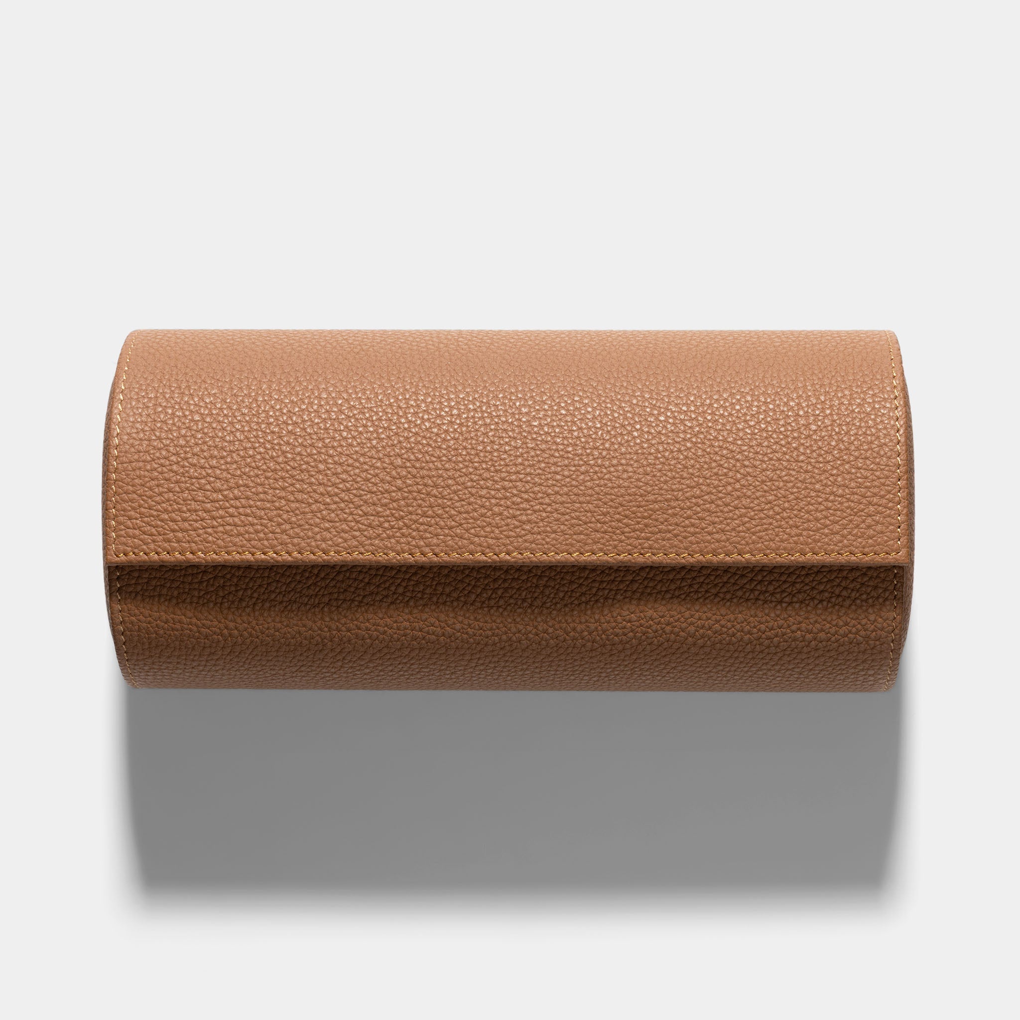 Oval 3 Watch Camel Brown Leather Watch Box