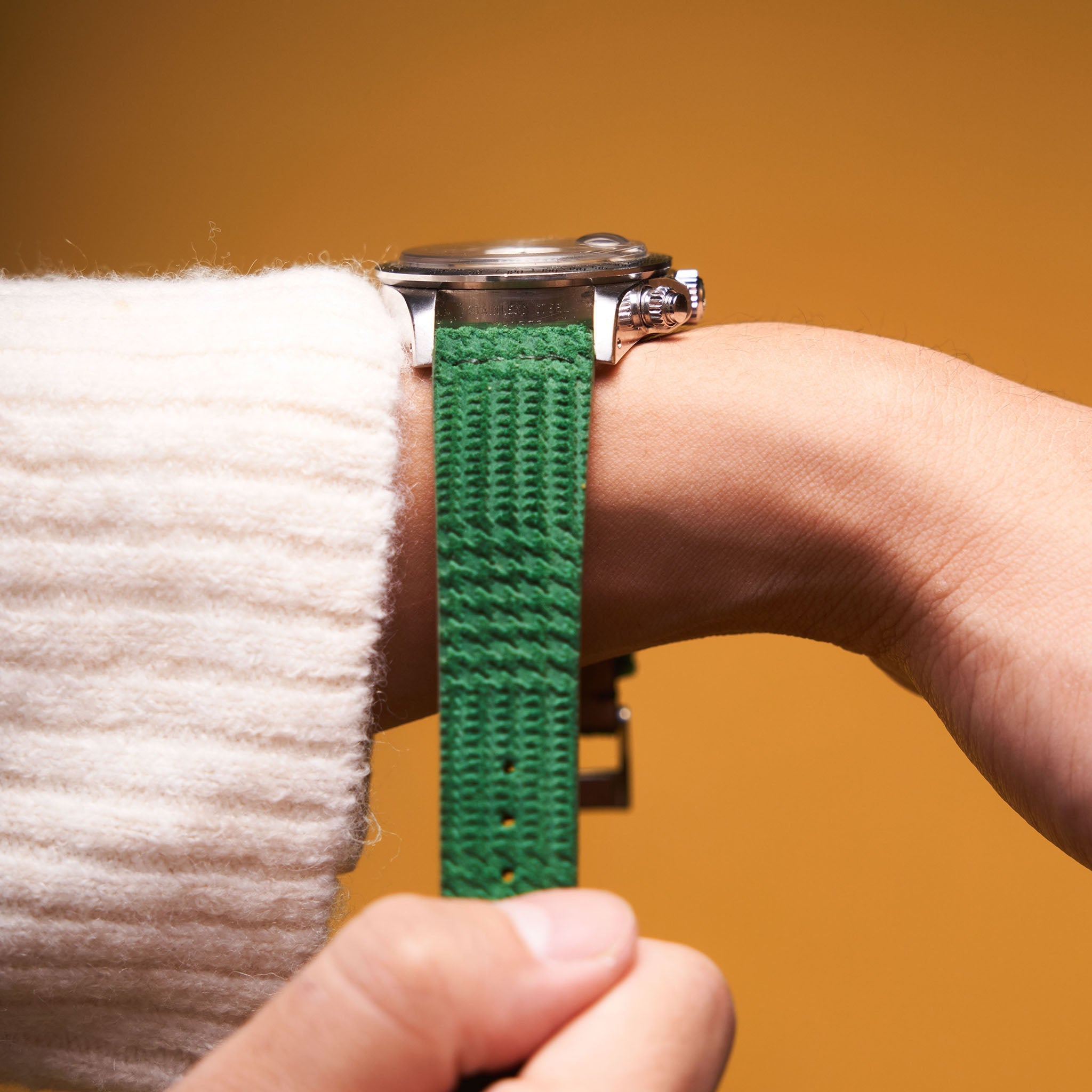 Ziggy Green Suede Leren Horlogeband