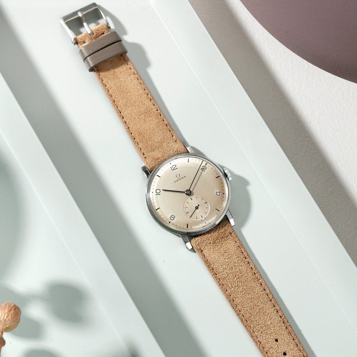 Refined Light Brown Suede Watch Strap