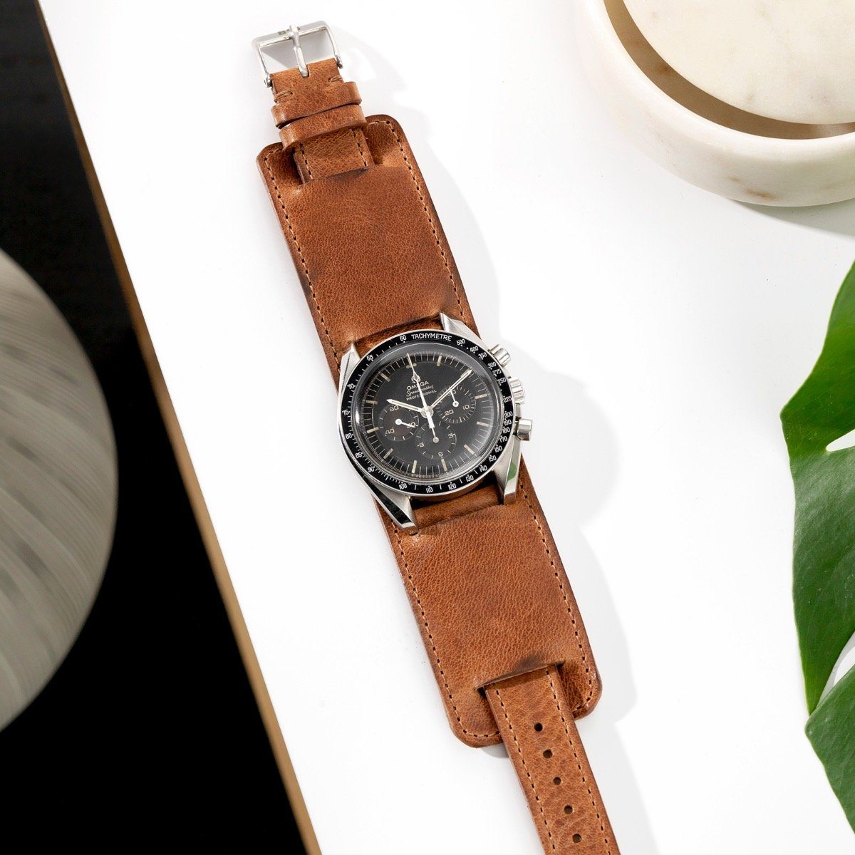 Faccio Brown Leather Watch Strap