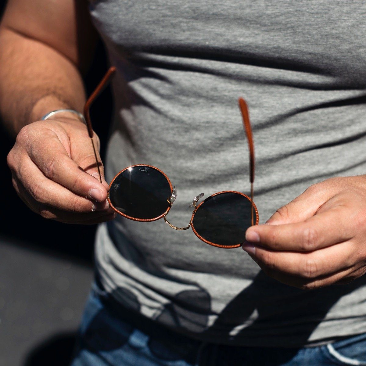 Vintage Ray Ban W0779 Leathers Changeables Sunglasses