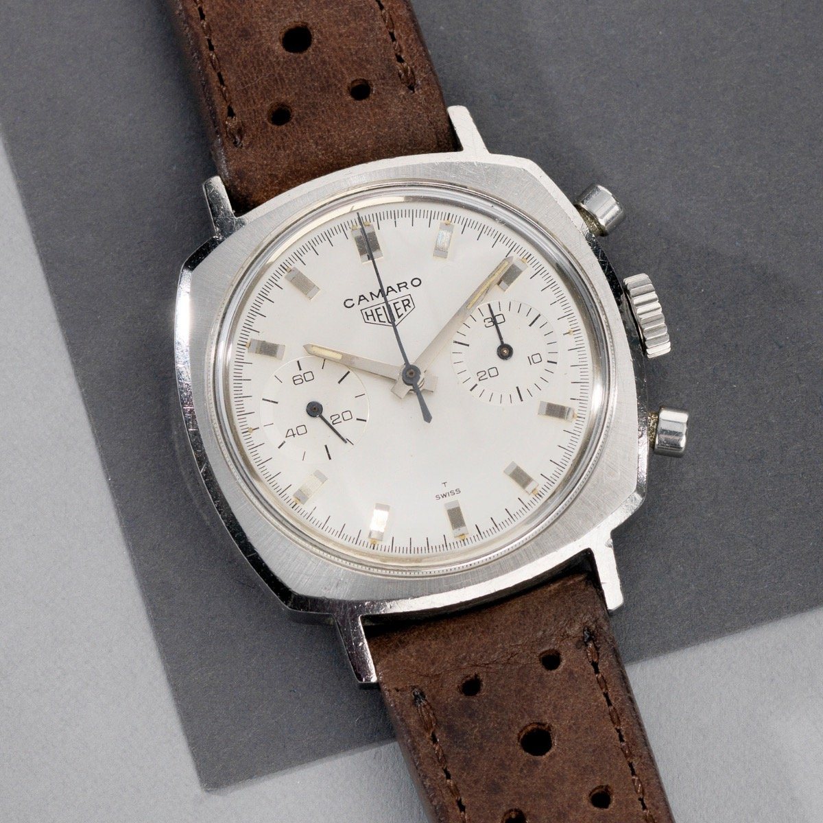 Heuer Camaro Ref 7743 Silver Dial
