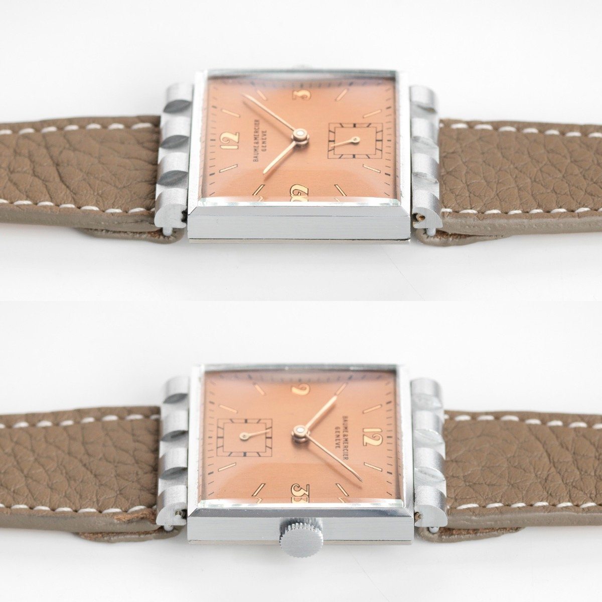 Baume & Mercier Salmon Dial Square Case