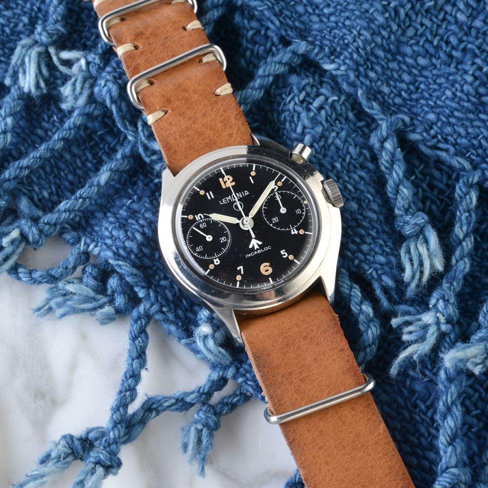 LEMANIA MILITARY 6BB ROYAL RAF SINGLE BUTTON CHRONOGRAPH WATCH