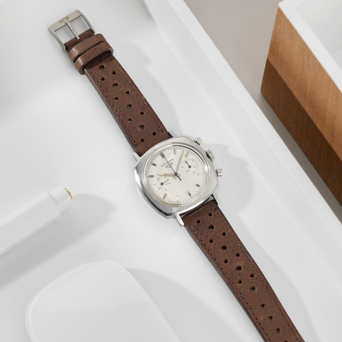 Heuer Camaro Ref 7743 Silver Dial