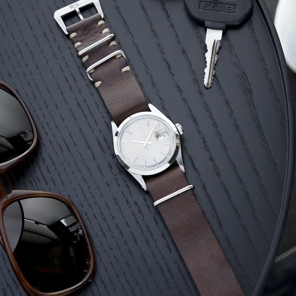 Lumberjack Brown Nato Leren Horlogeband