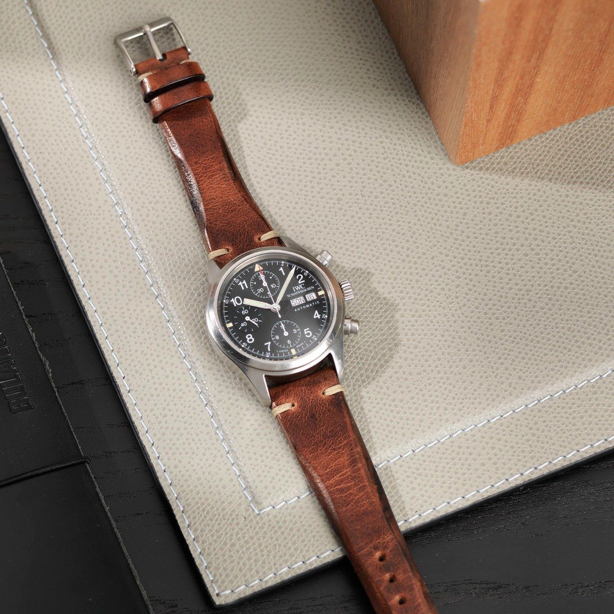 Siena Brown Blade Leather Watch Strap