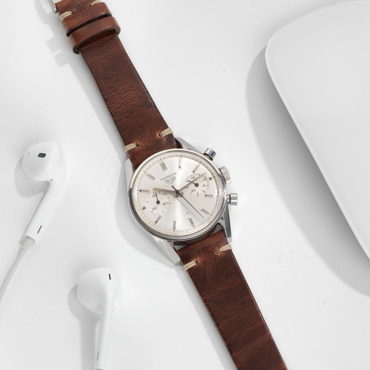 Siena Brown Leren Horlogeband - Lengte Lang