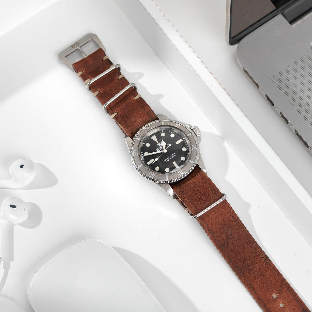 Siena Brown Nato Leren Horlogeband