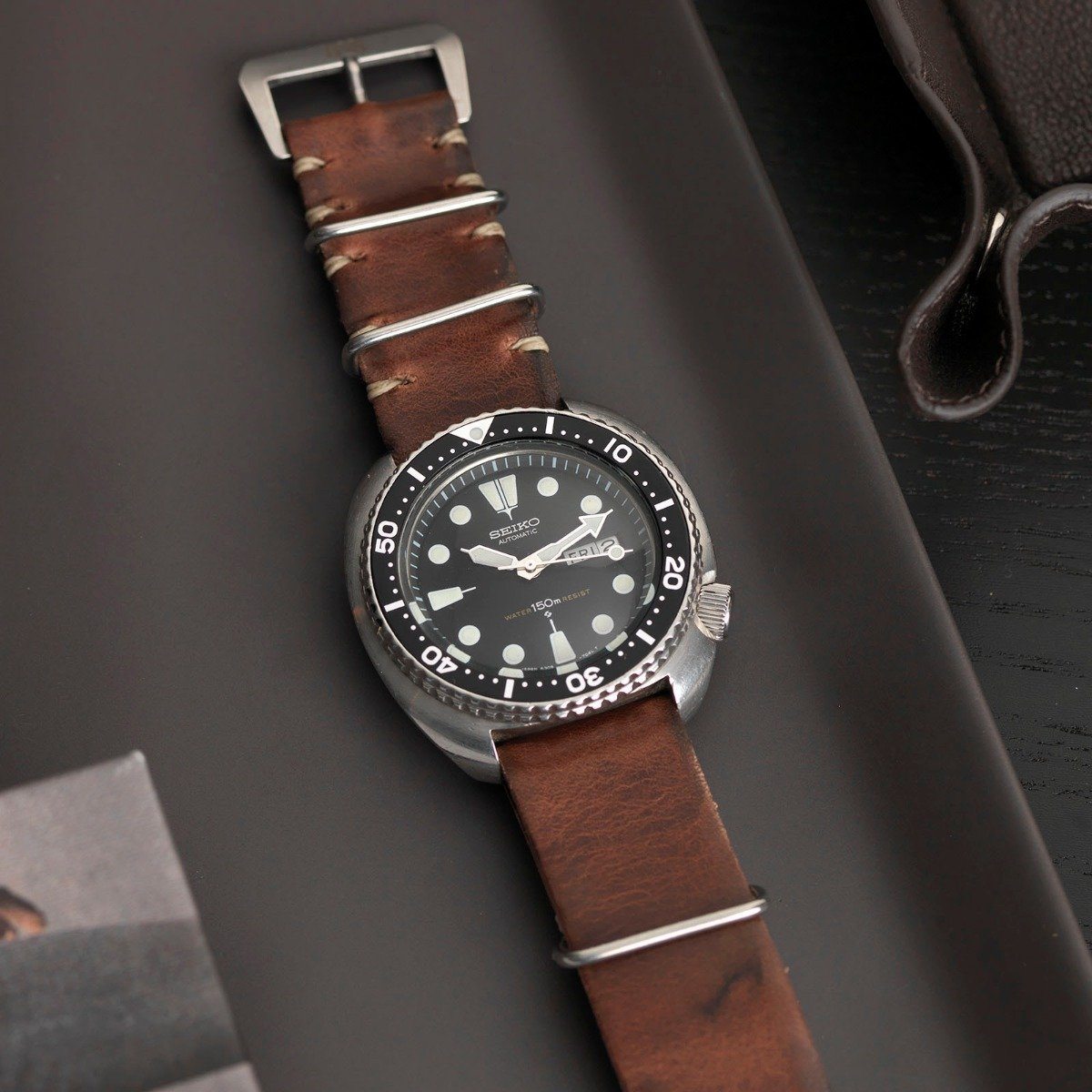 Siena Brown Nato Leren Horlogeband