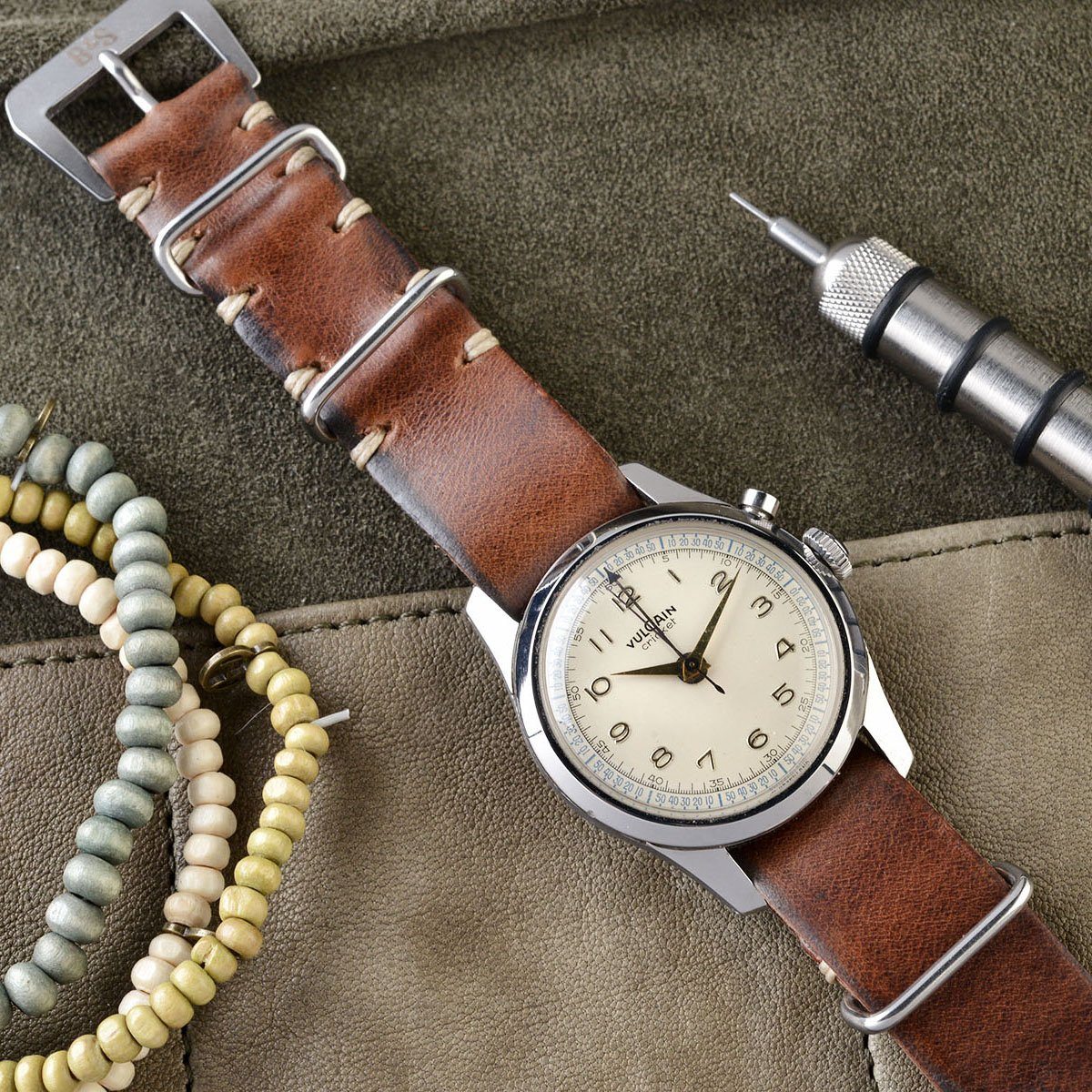 Siena Brown Nato Leren Horlogeband