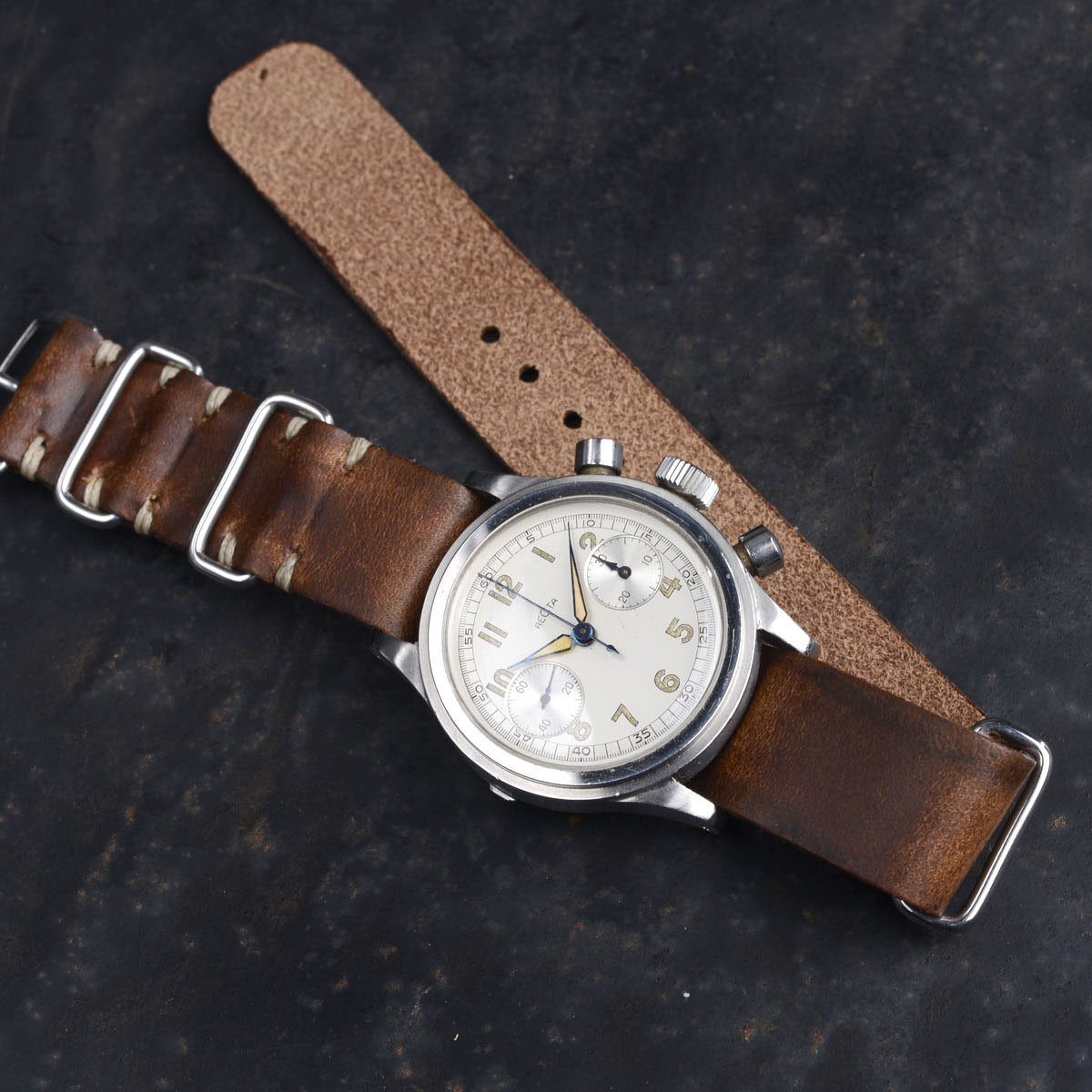 Siena Brown Single Pass Leather Watch Strap
