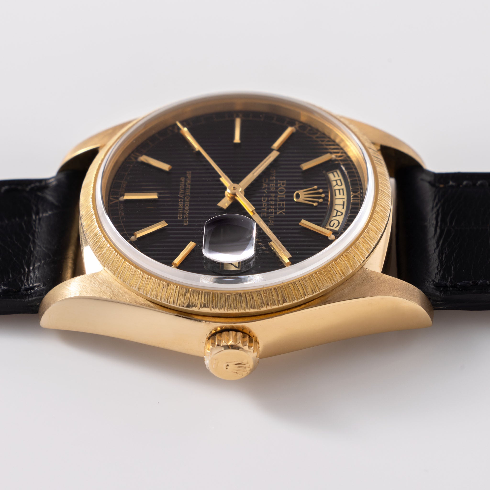 Rolex Day-Date Black Tapestry Dial Ref 18078