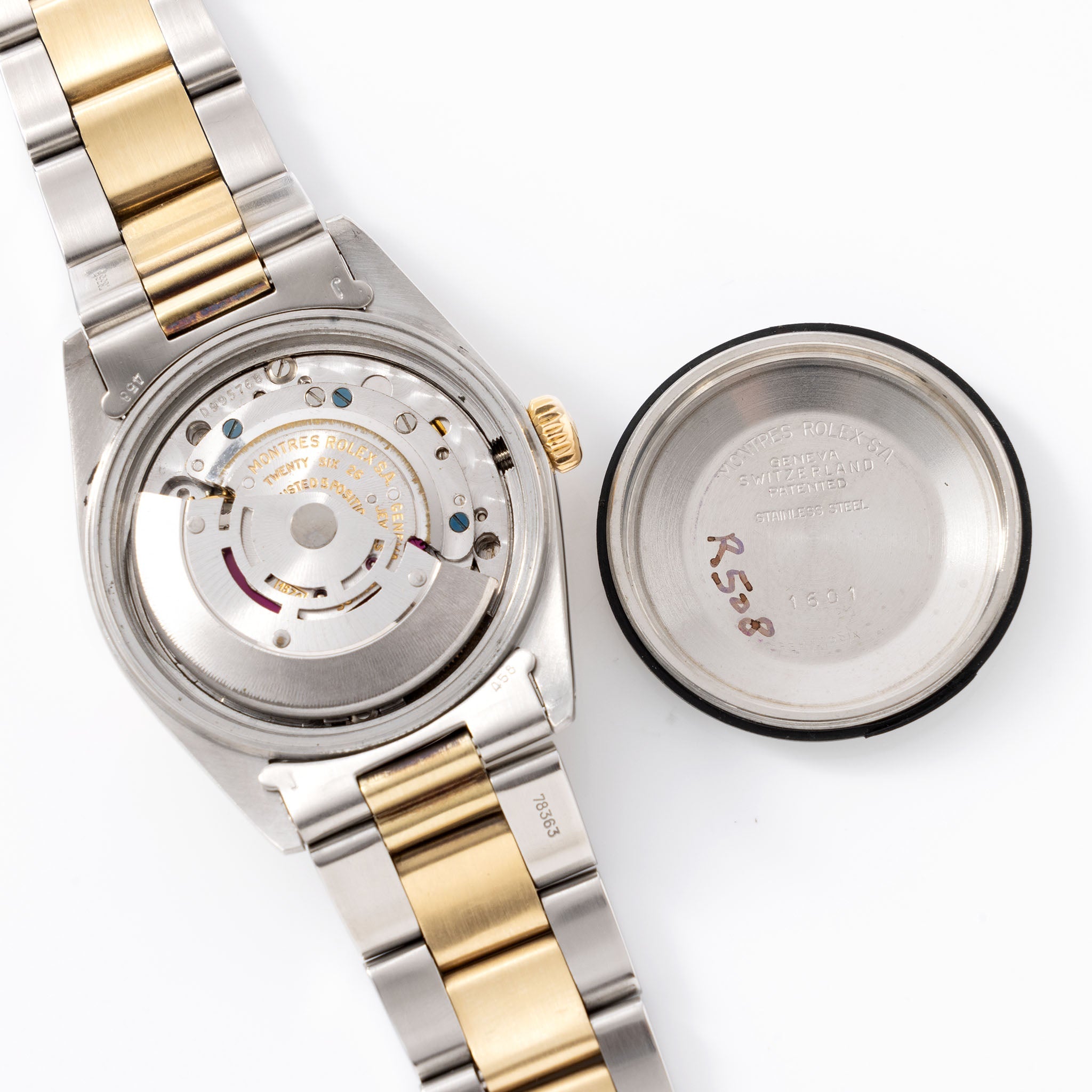 Rolex Datejust Steel and Yellow Gold Silver Wide Boy Dial Ref 1601