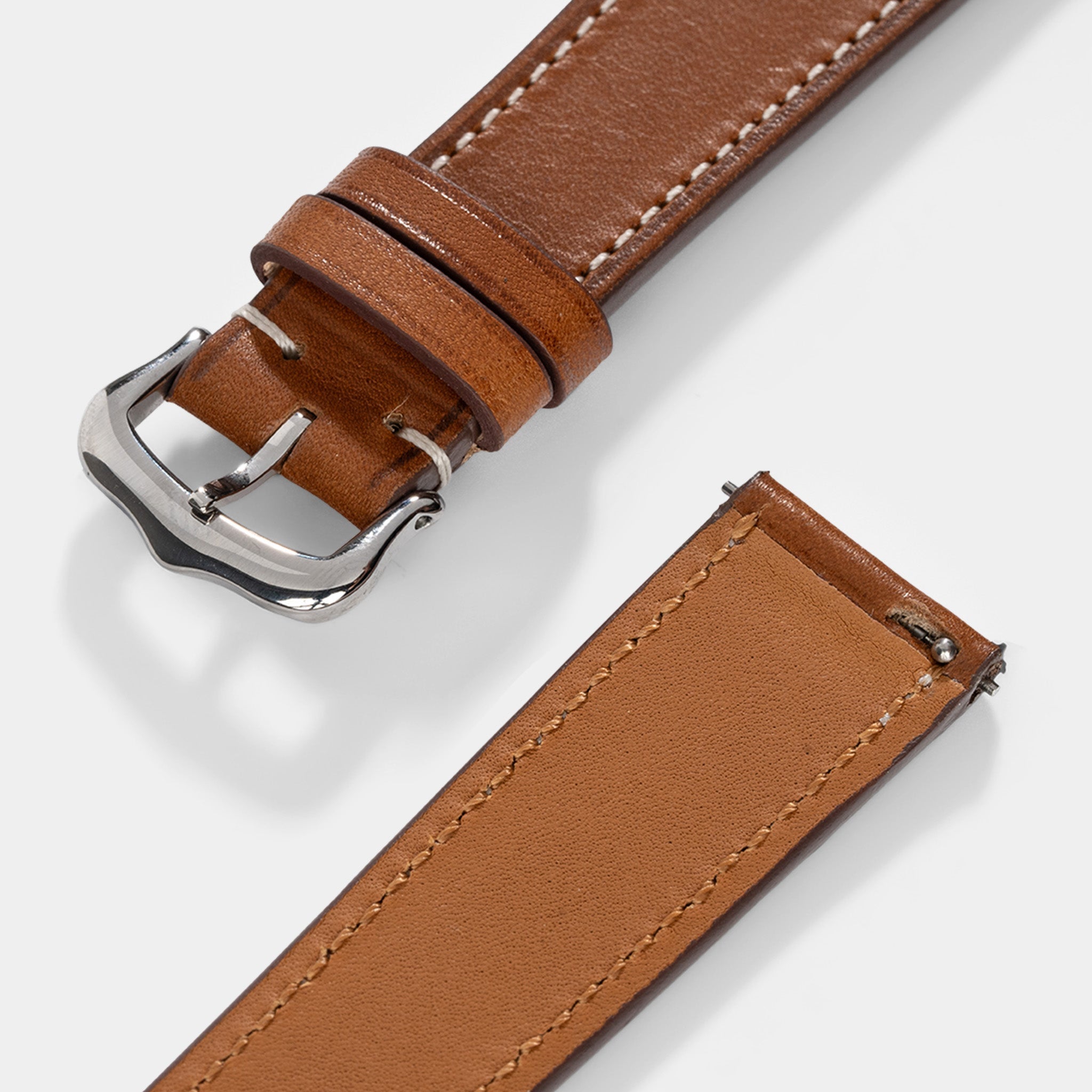 Horlogeband voor Cartier Tank Must (2021-2024) - The Barenia Cognac Brown