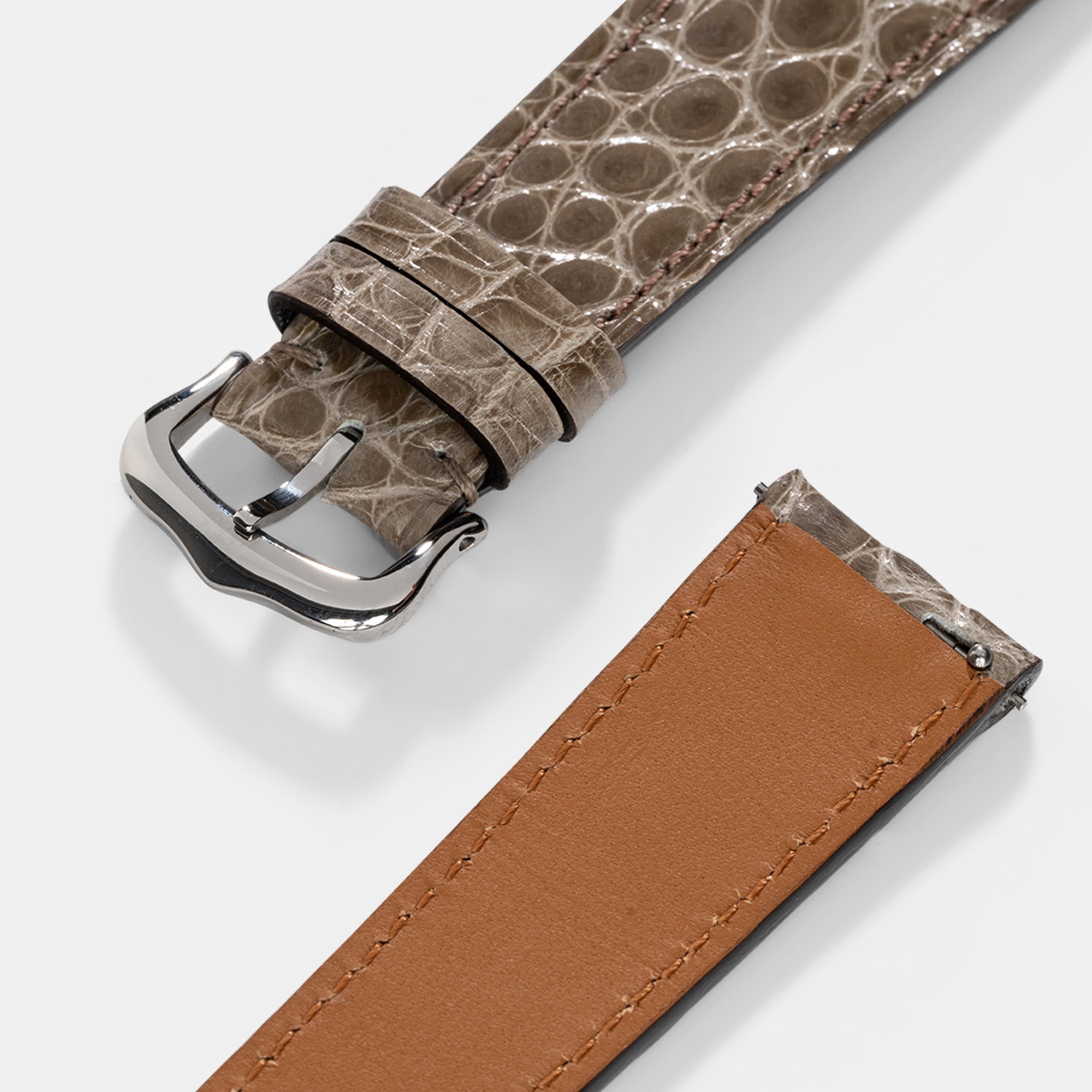 Horlogeband voor Cartier Tank Must (2021-2024) - The Taupe Alligator