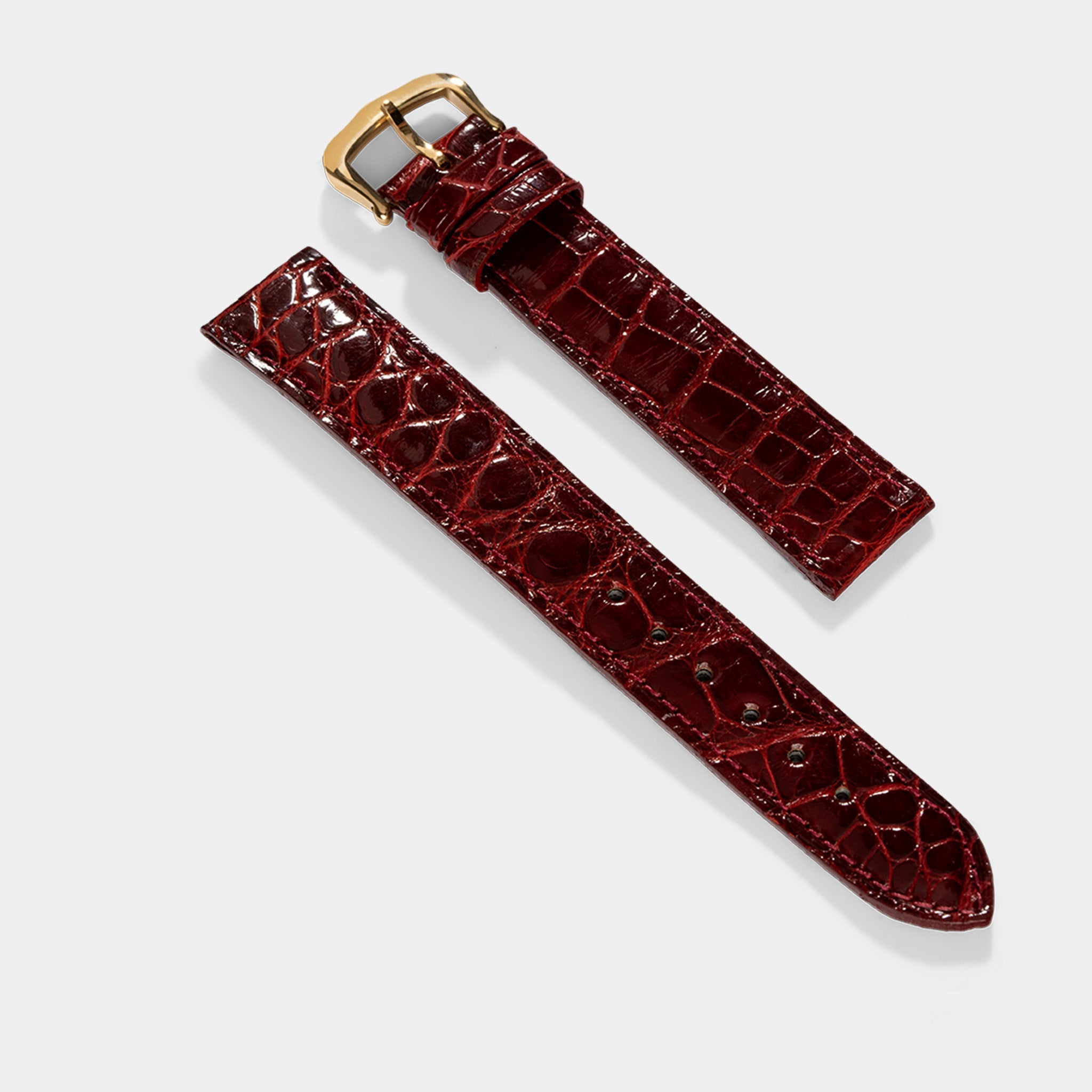 Horlogeband voor Cartier 17.5 mm - The Cherry Alligator