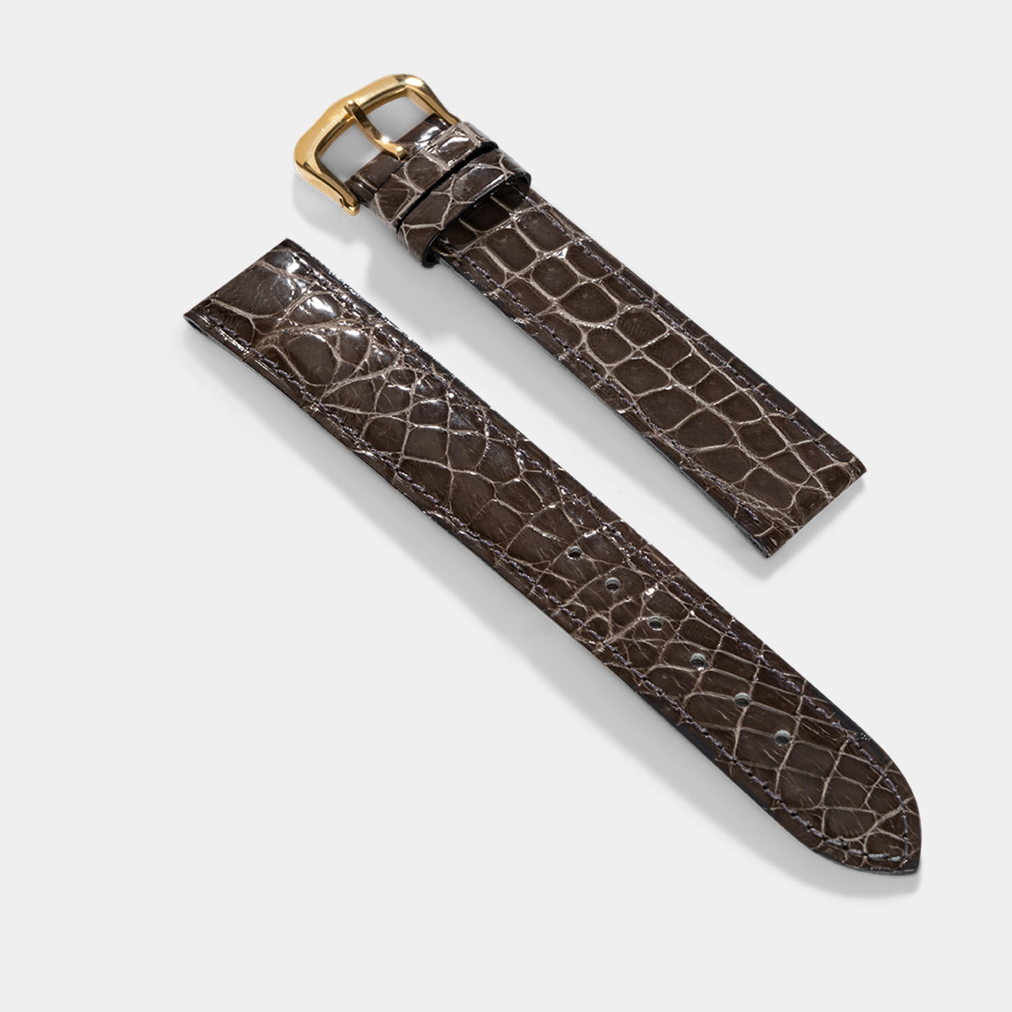 Horlogeband voor Cartier 17.5 mm - The Taupe Grey Alligator