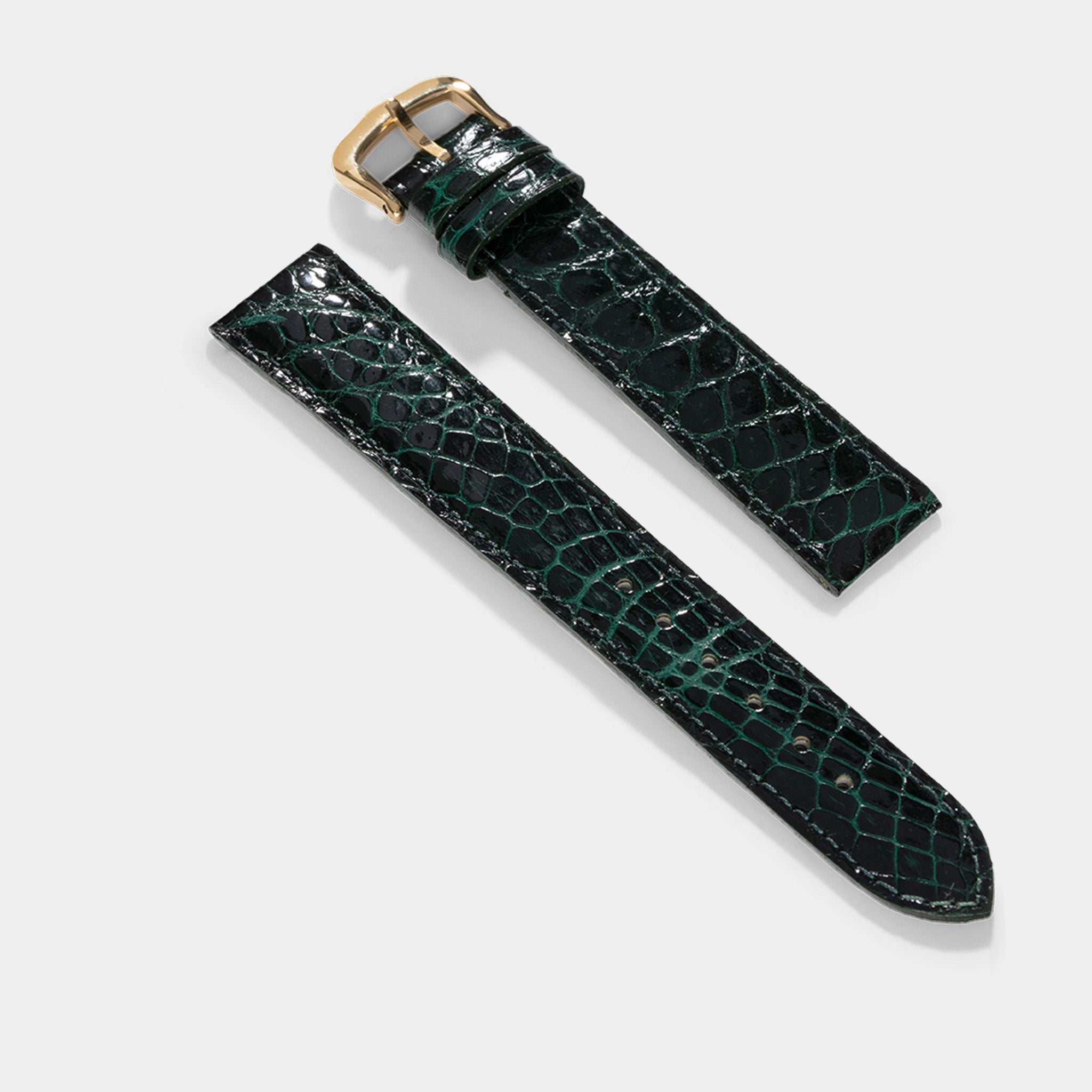 Horlogeband voor Cartier 17.5 mm - The Green Alligator