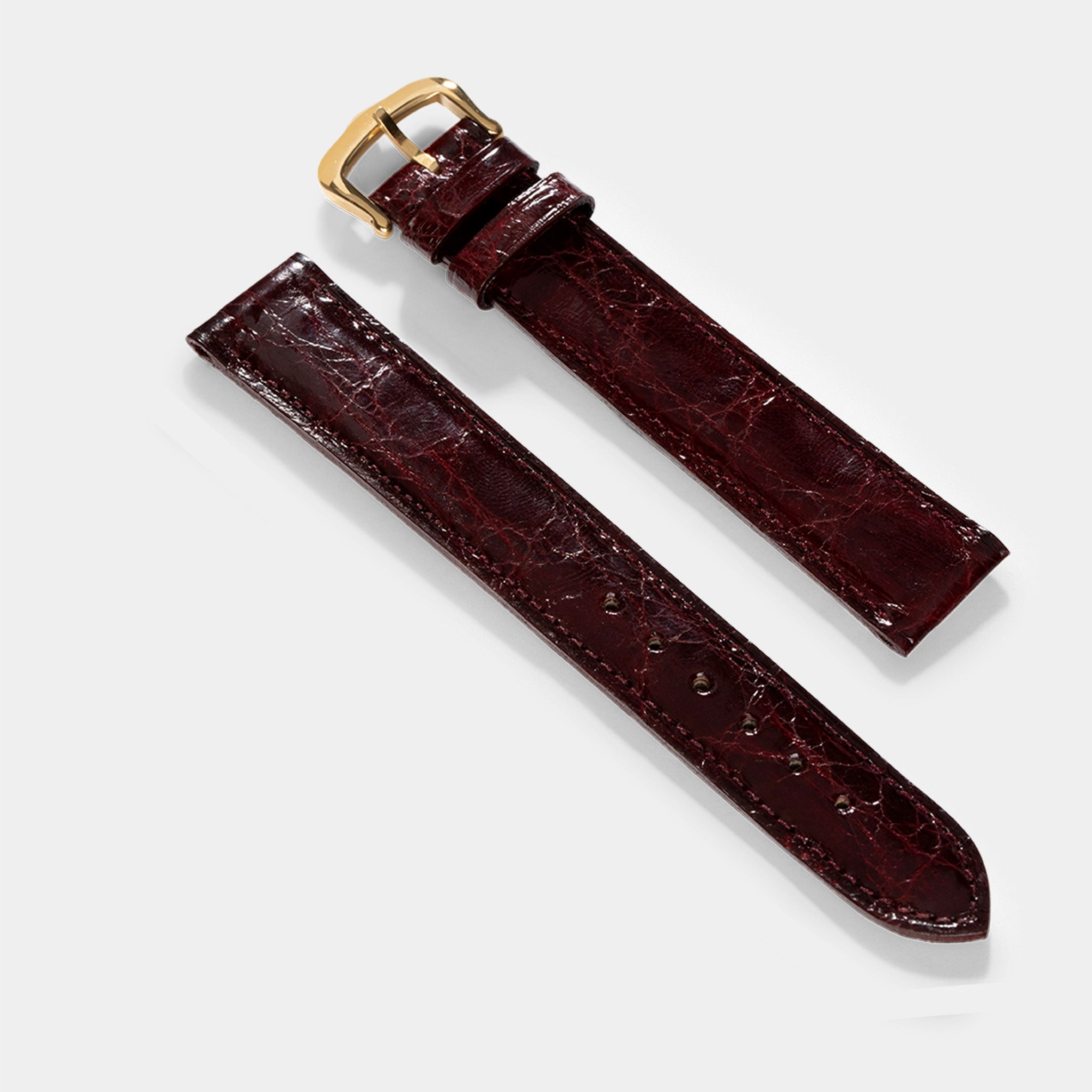 Horlogeband voor Cartier 17.5 mm - The Bordeaux Alligator