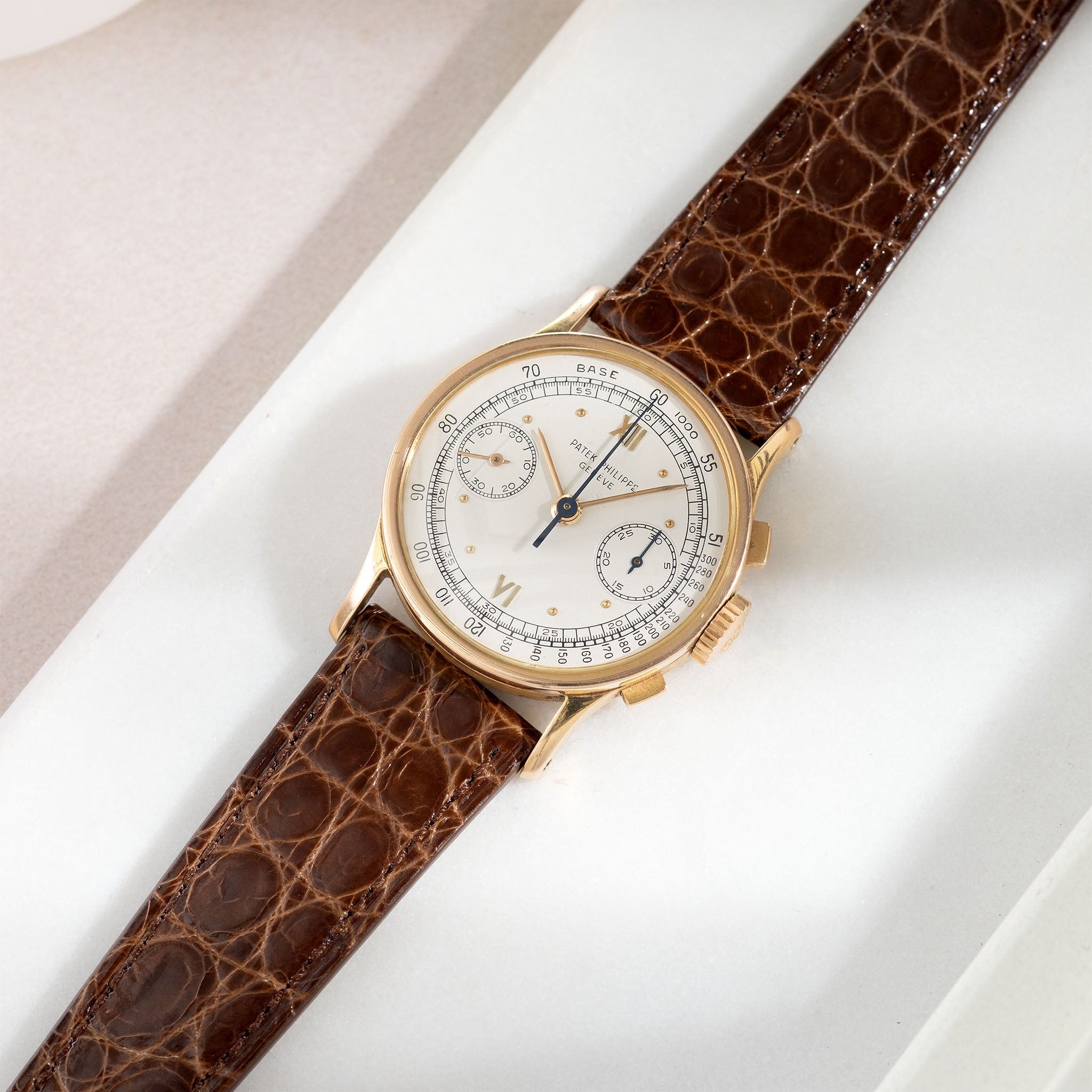 Strap for Patek Philippe 130/533 Chronograph - Walnut Brown Alligator Watch Strap