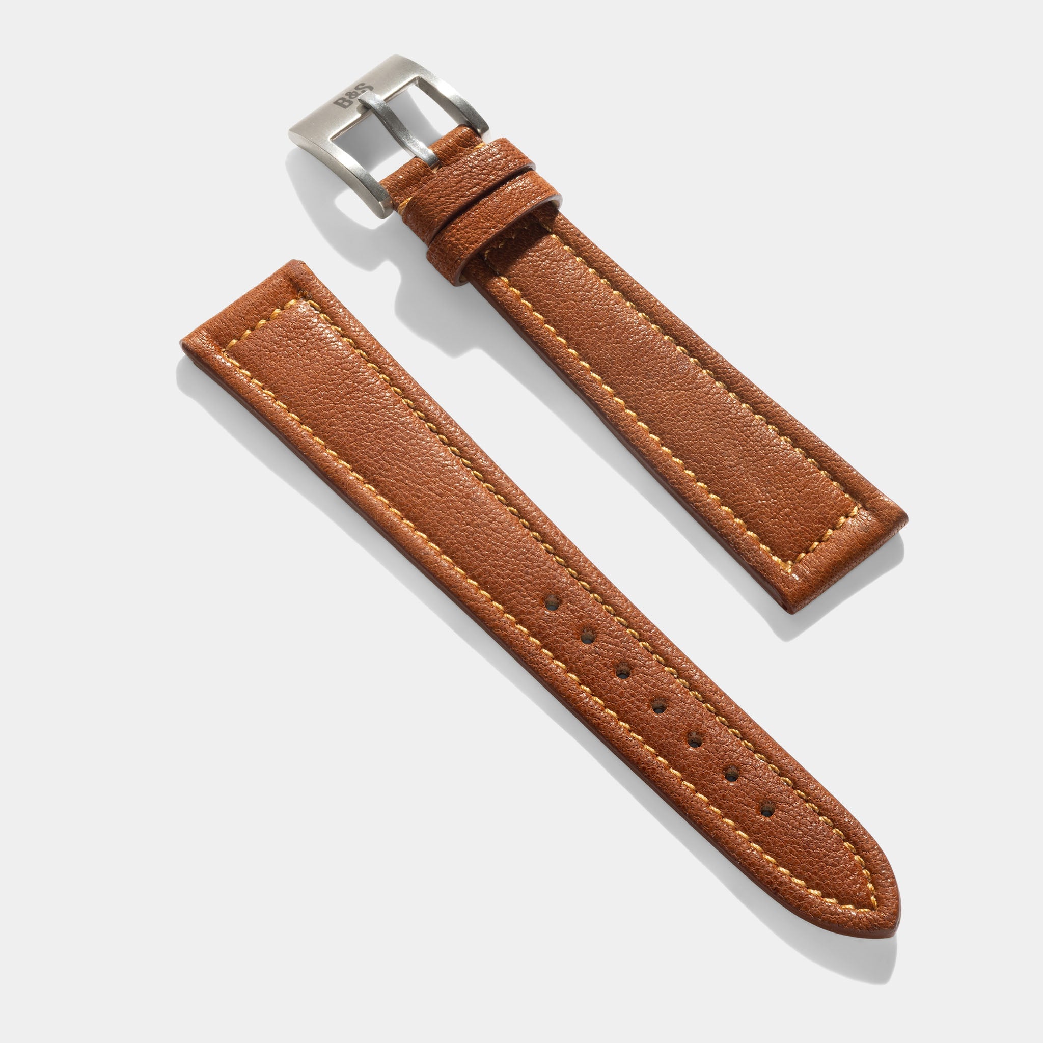 Strap for the Patek Philippe Calatrava – Amber Brown Sculptured Calfskin