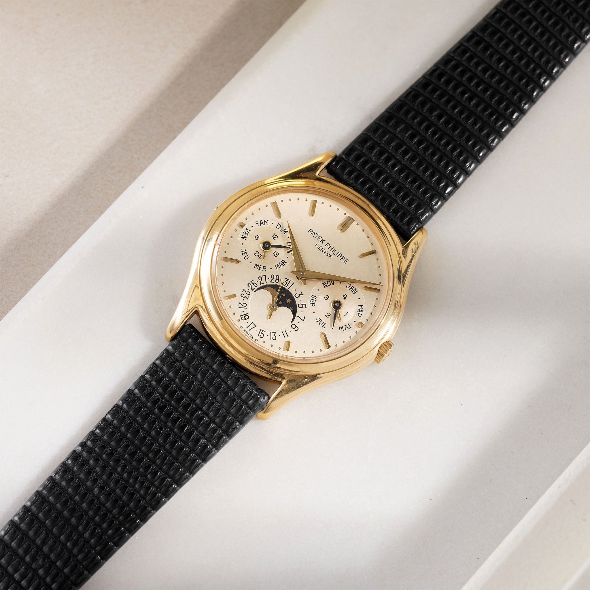 The Double Sided Black Lizard Strap - Jubilee Edition