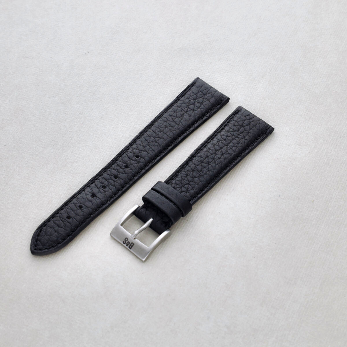 Sample Sale - Taurillon Zwart Leren Horlogeband