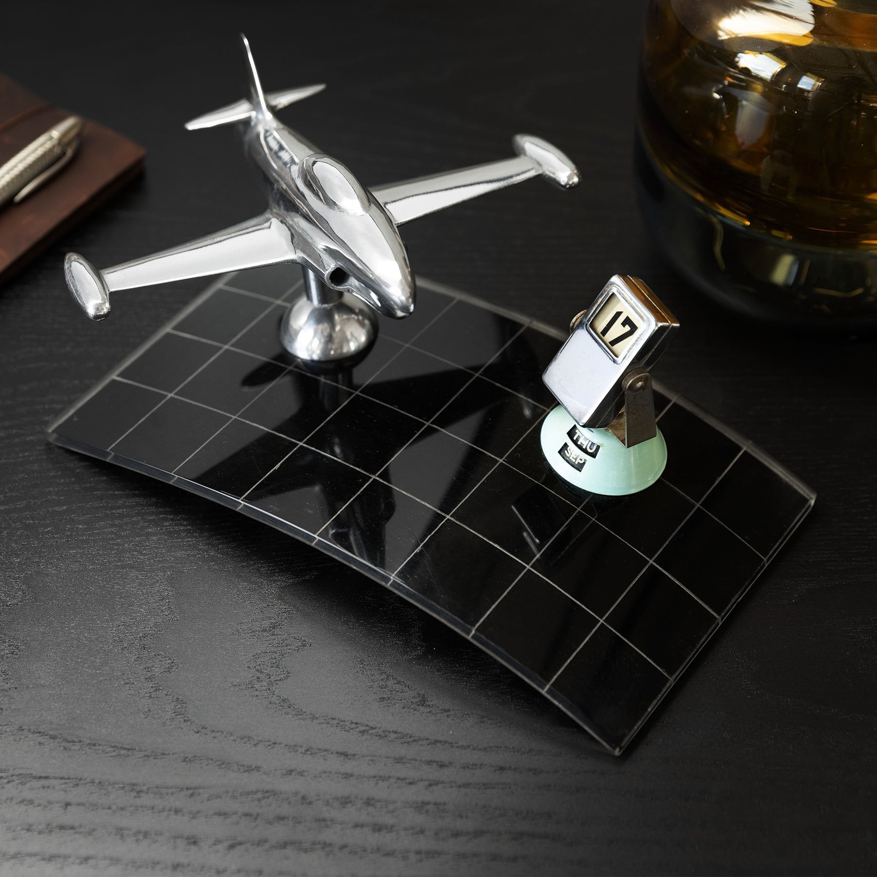 1960s Desk Plane with Perpetual Flip calendar