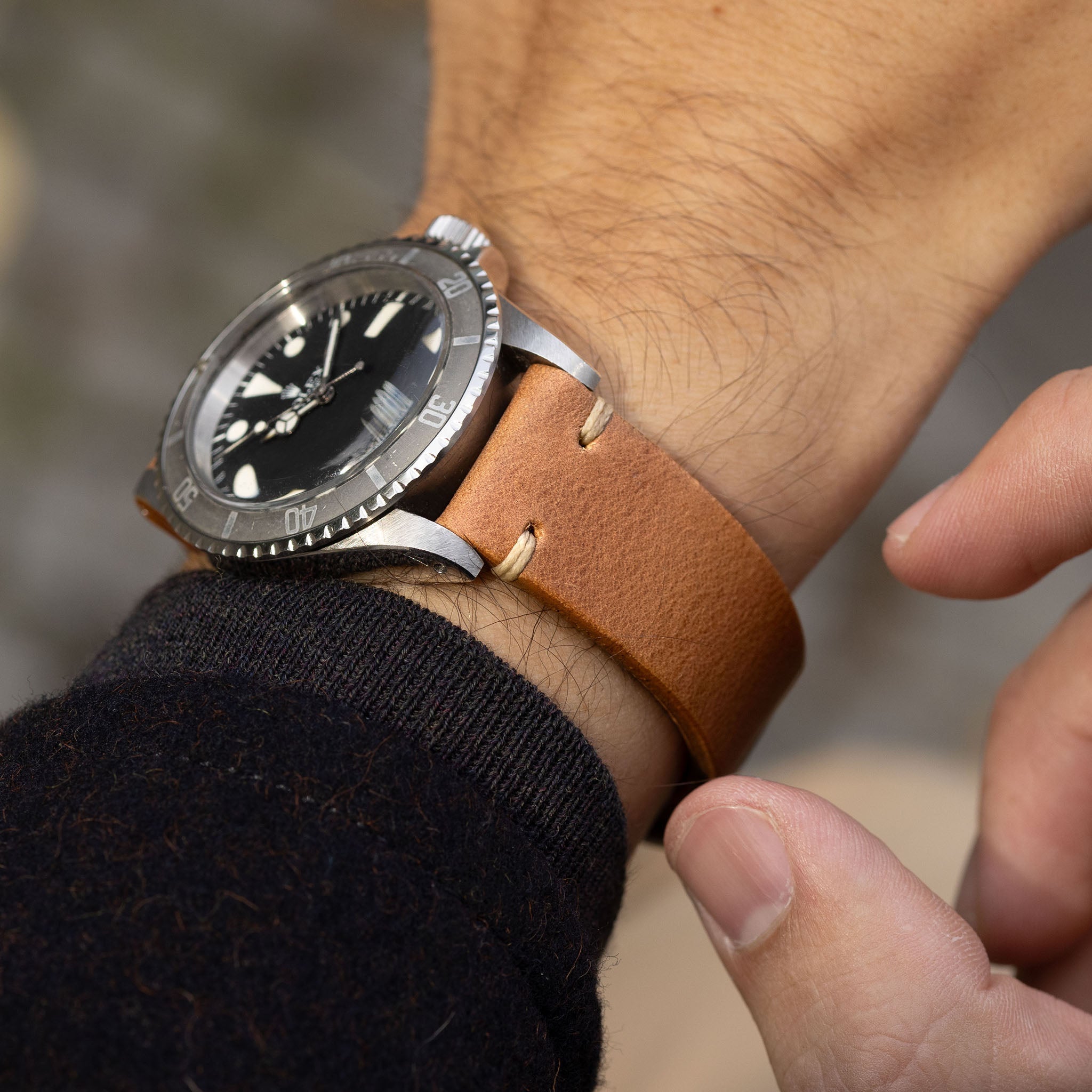 Brown_Pull_Up_Leather_Watch_Strap_Rolex_Submariner_5513