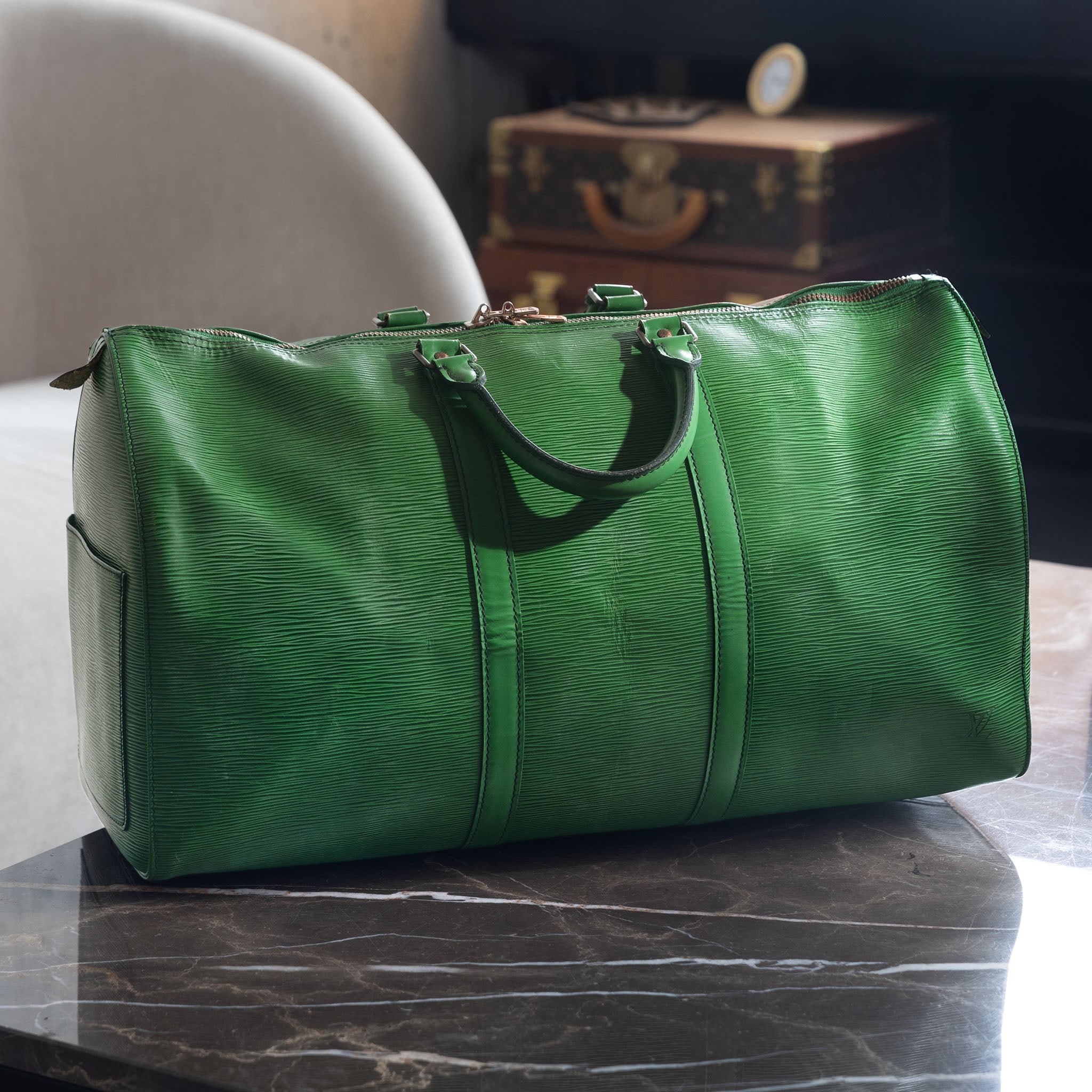 Vintage_Louis_Vuitton_Green_Epi_Keepall_50_Bag