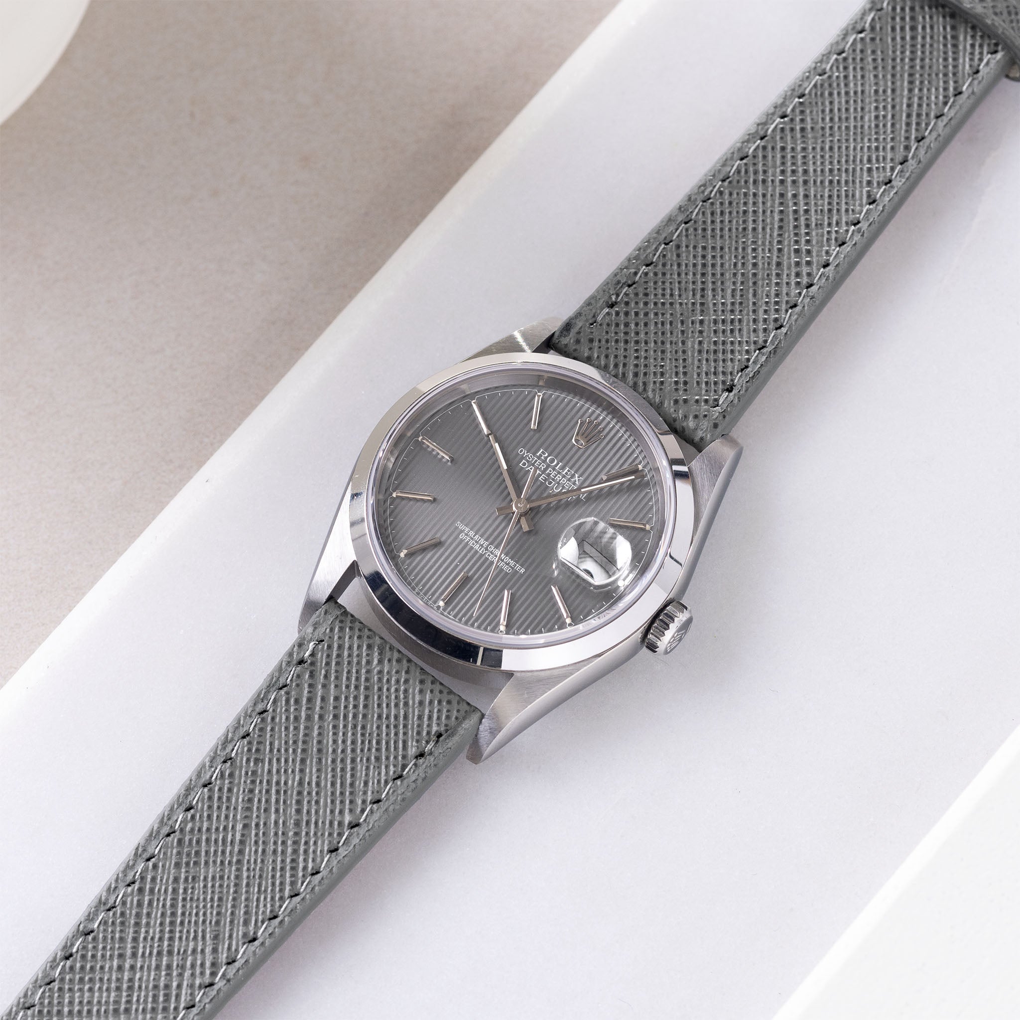 The Milano Saffiano Leather Watch Strap - Jubilee Edition