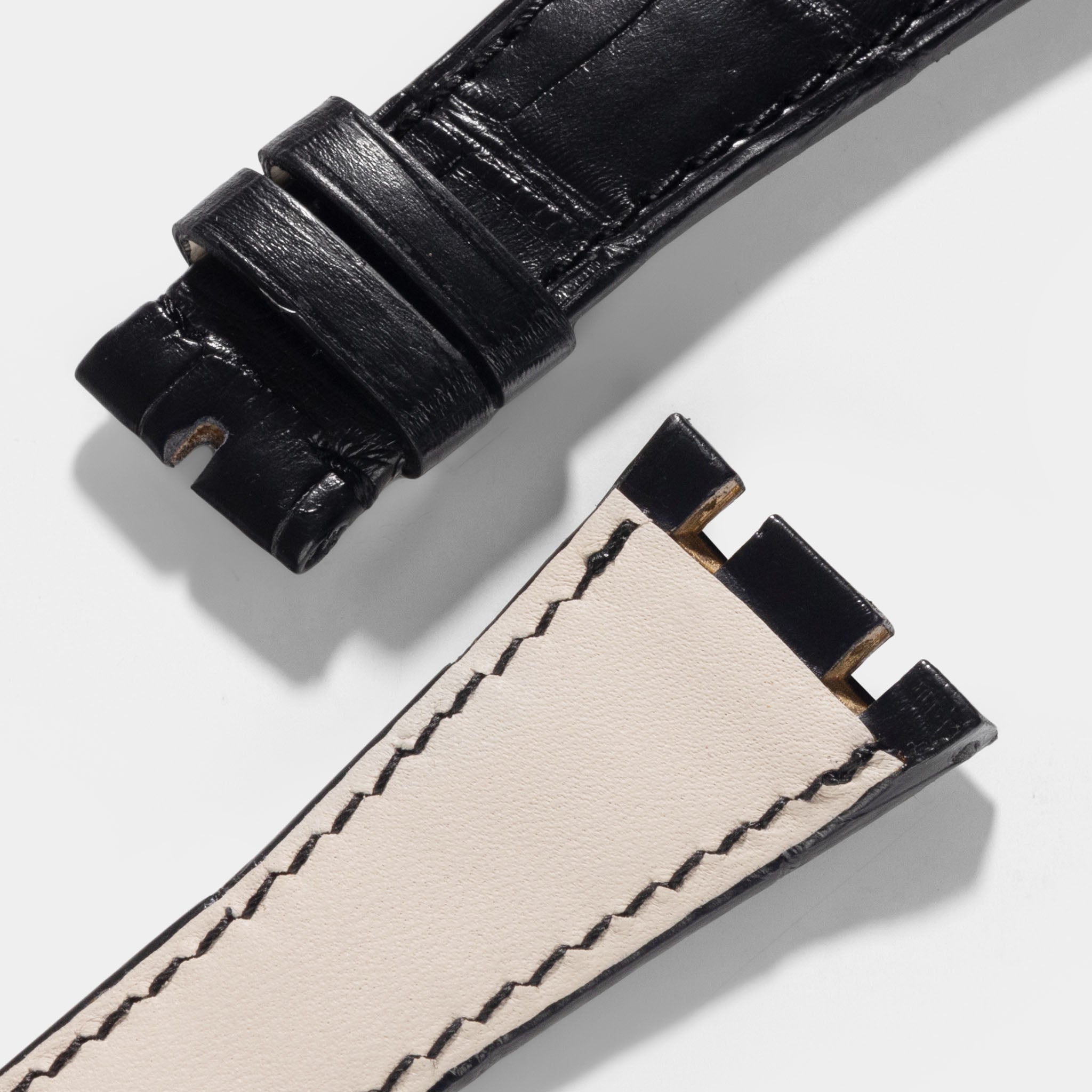 Premium Black Alligator Leather Watch Strap for Audemars Piguet Royal