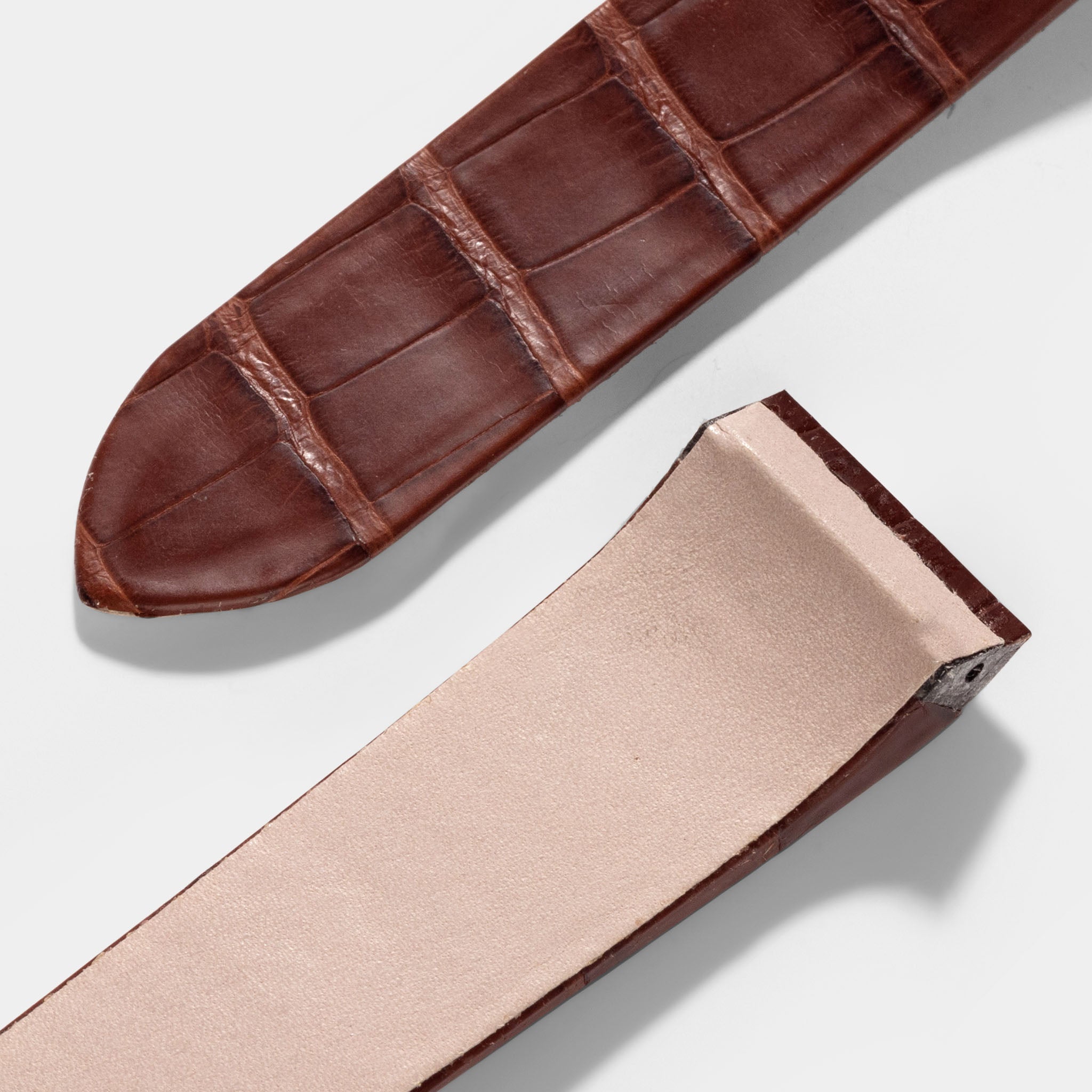 Horlogeband voor Cartier Santos 100 XL Dark Brown Alligator Leather