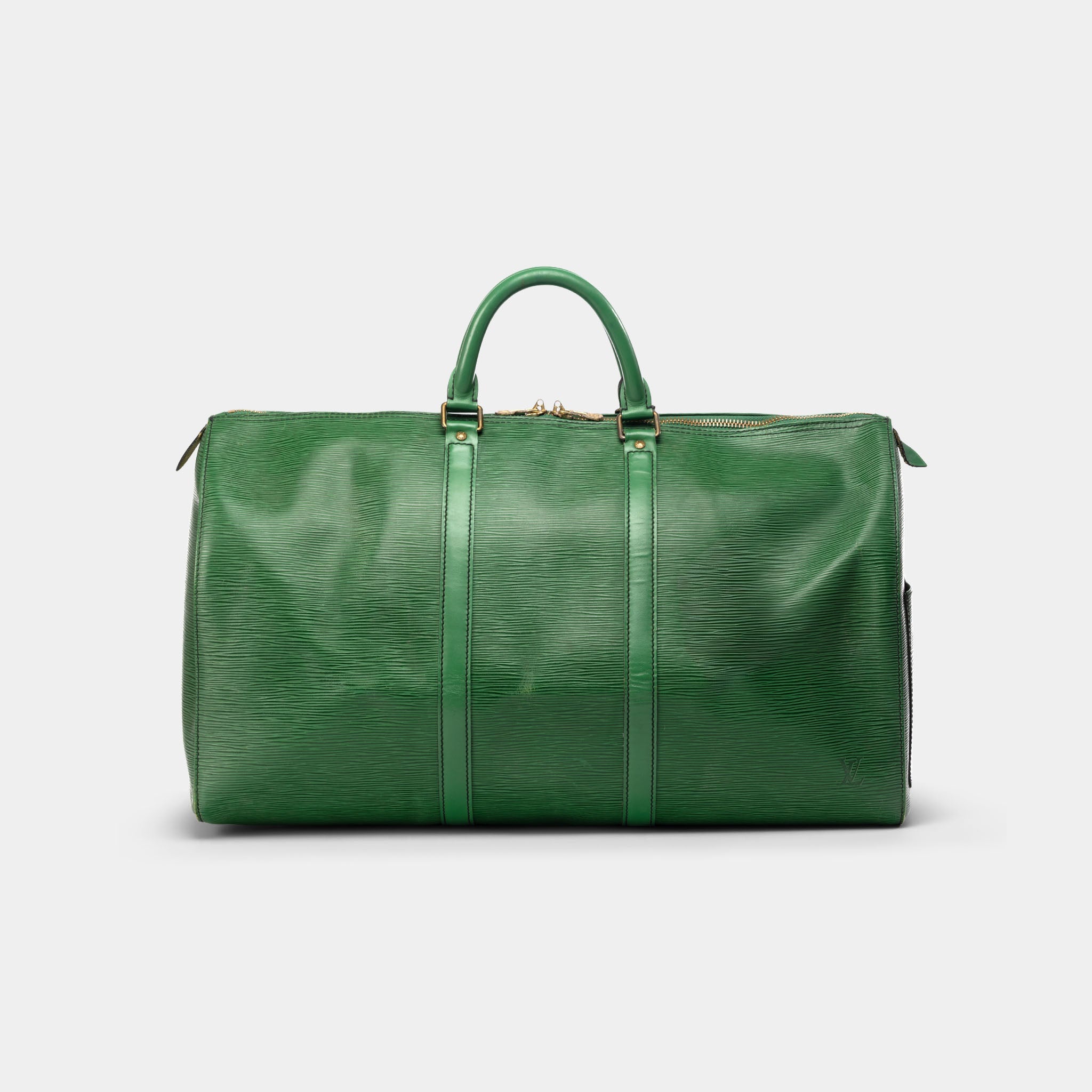 Luxury_Louis_Vuitton_Green_Epi_Keepall_50_Weekend_Bag