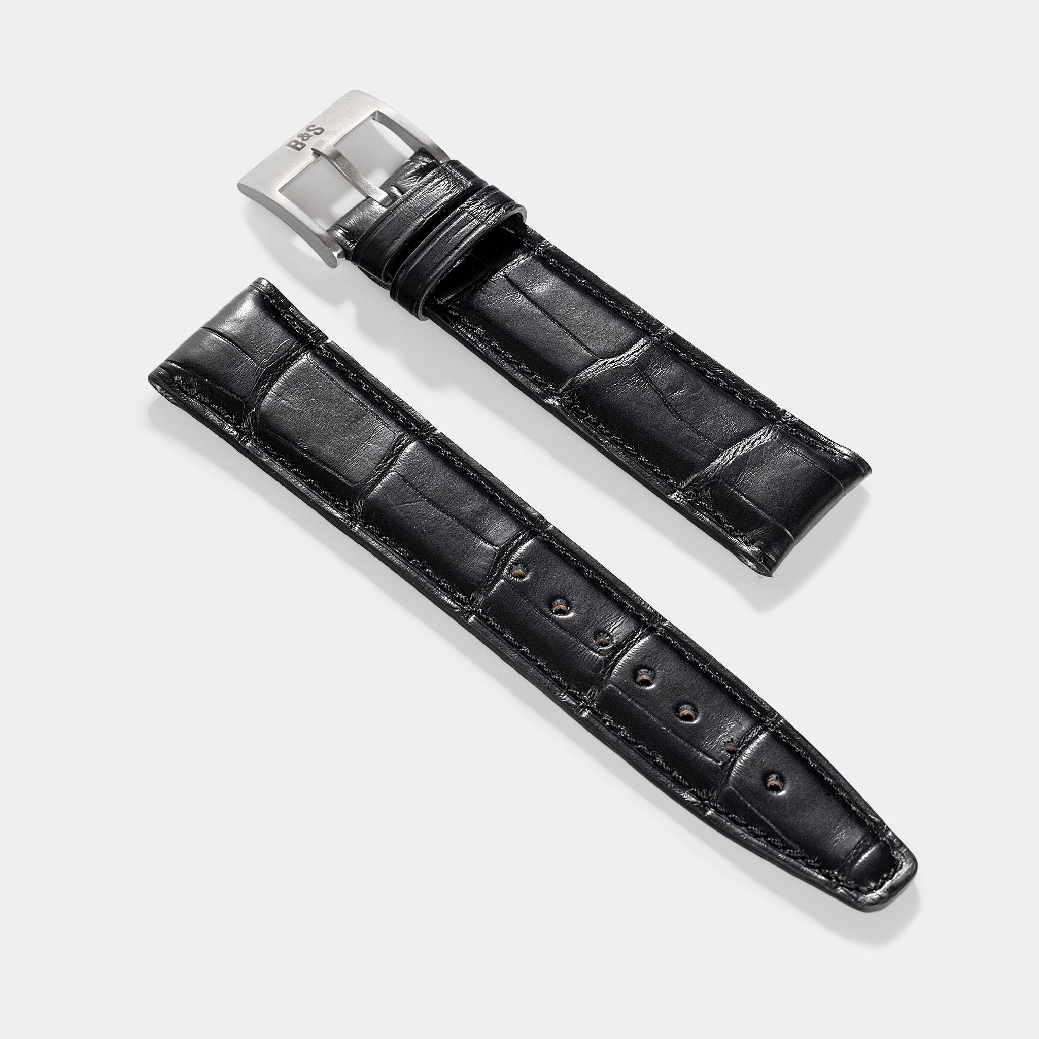 Premium_Black_Alligator_Watch_Strap_For_IWC_Portugieser_20_mm_lug_width