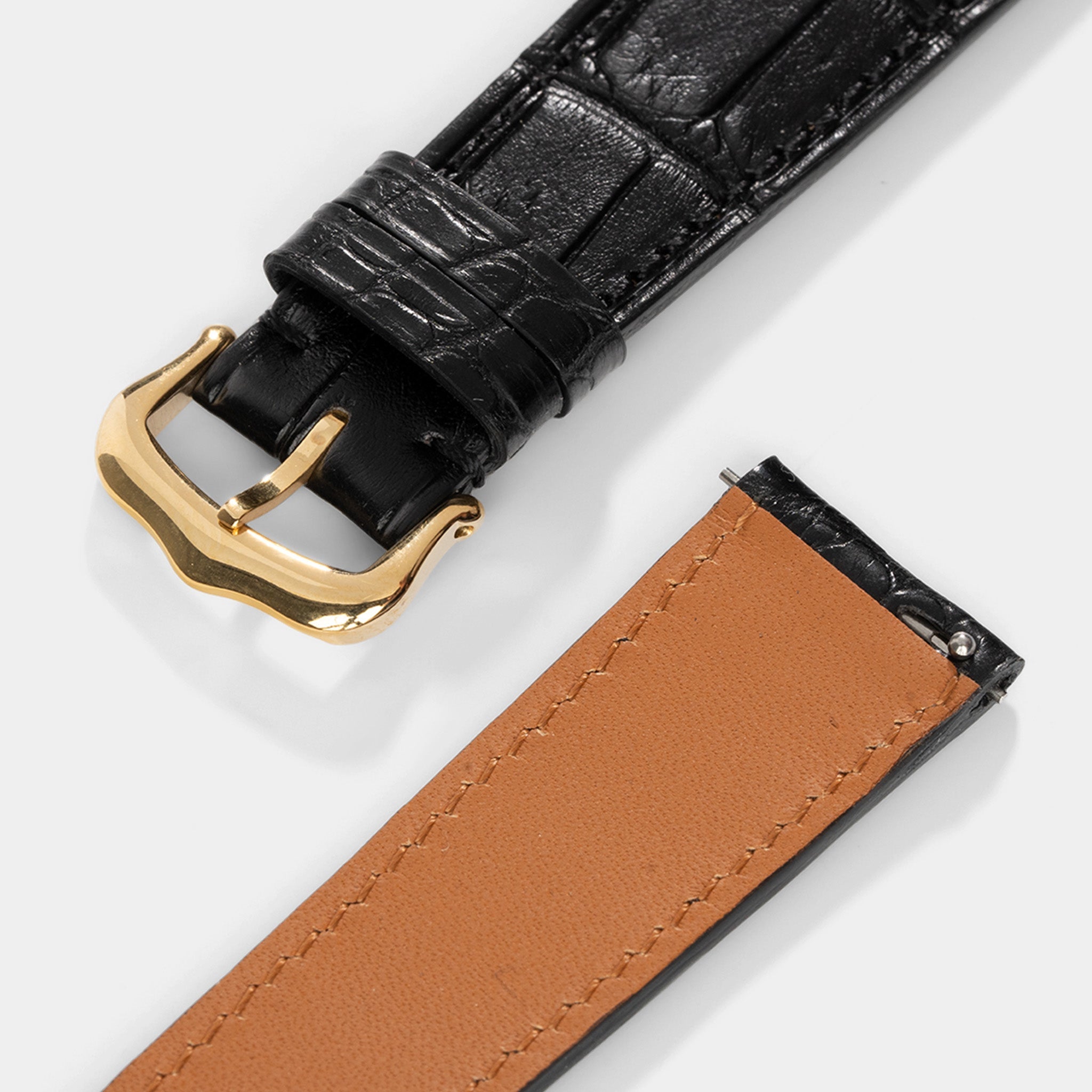 Horlogeband voor Cartier Tank Louis (2021-2024) - The Premium Black Alligator