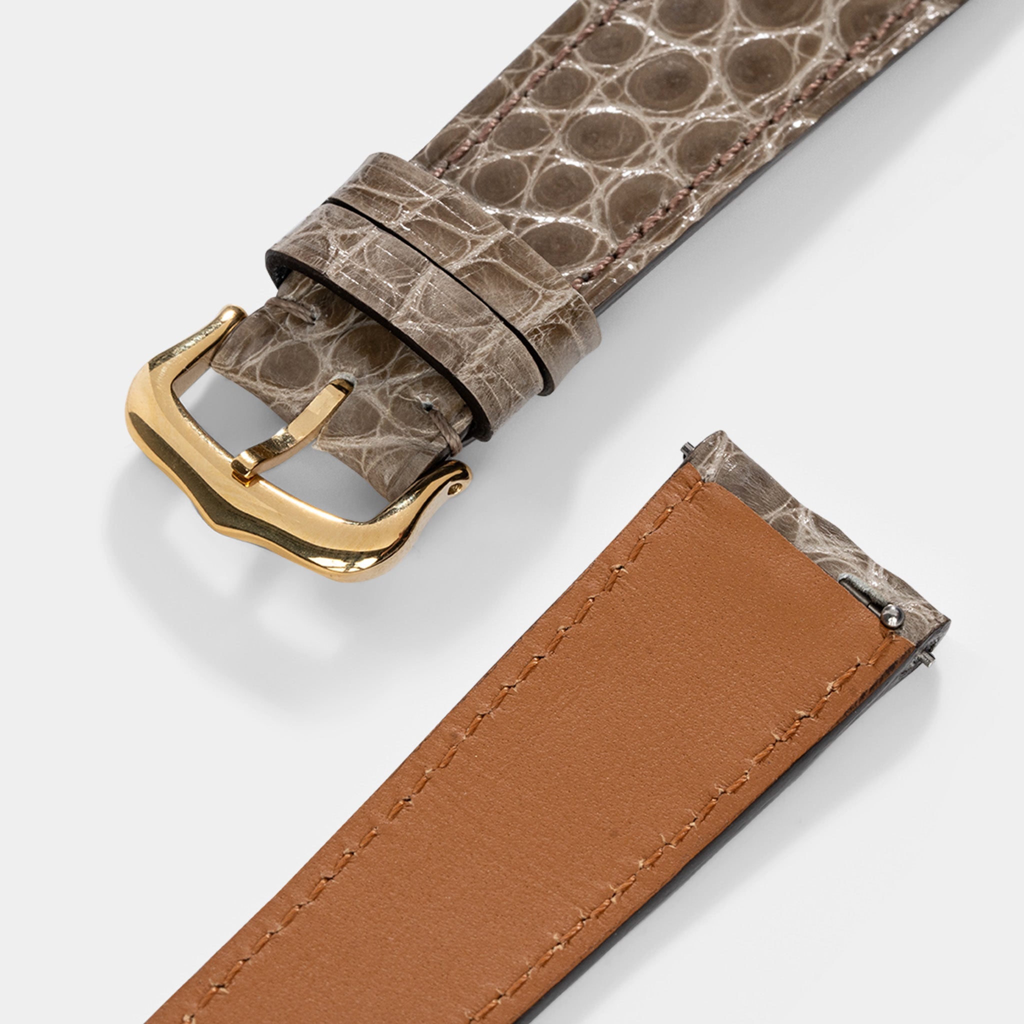 Horlogeband voor Cartier Tank Louis (2021-2024) - The Taupe Alligator