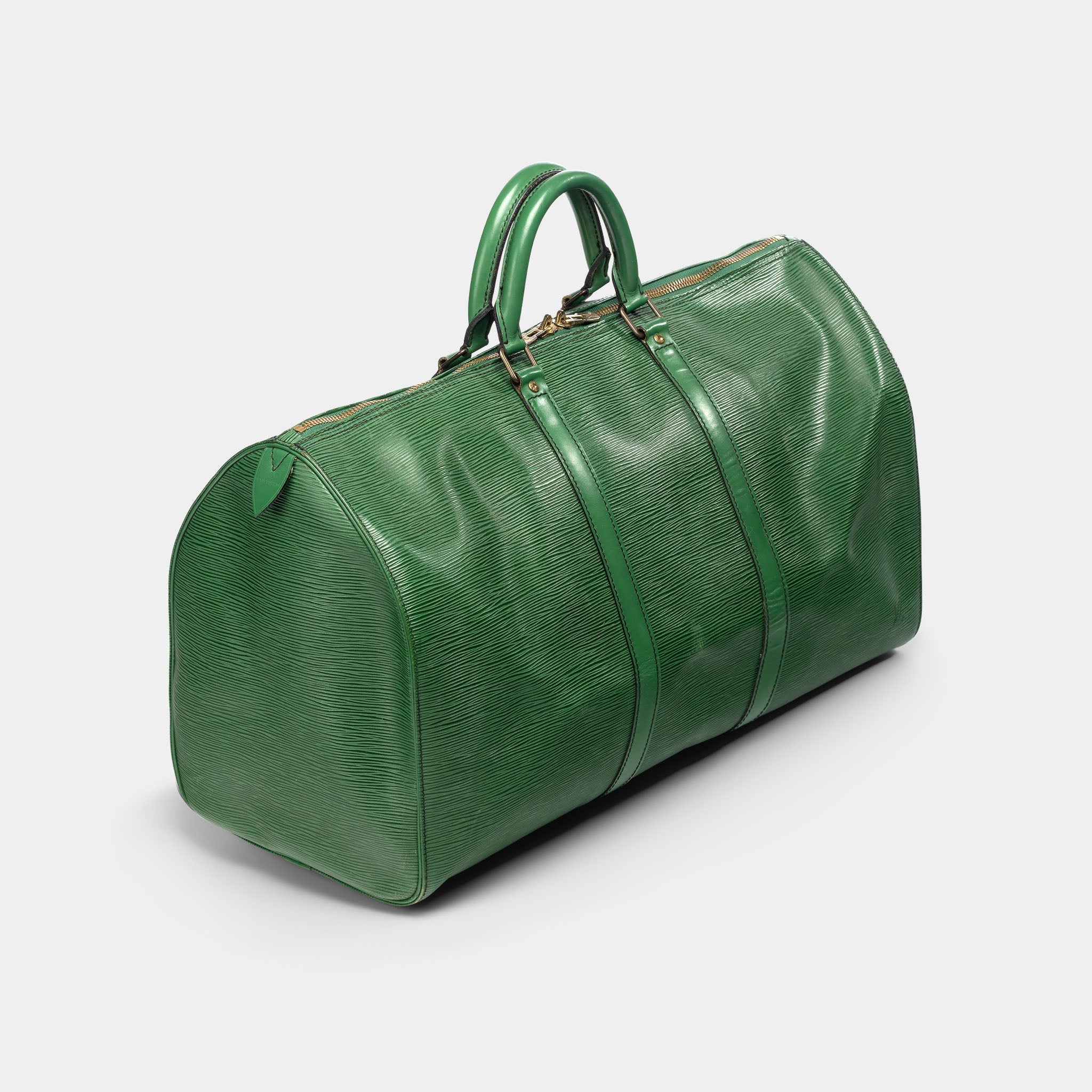 Exclusive_Louis_Vuitton_Green_Epi_Keepall_50_Travel_Bag
