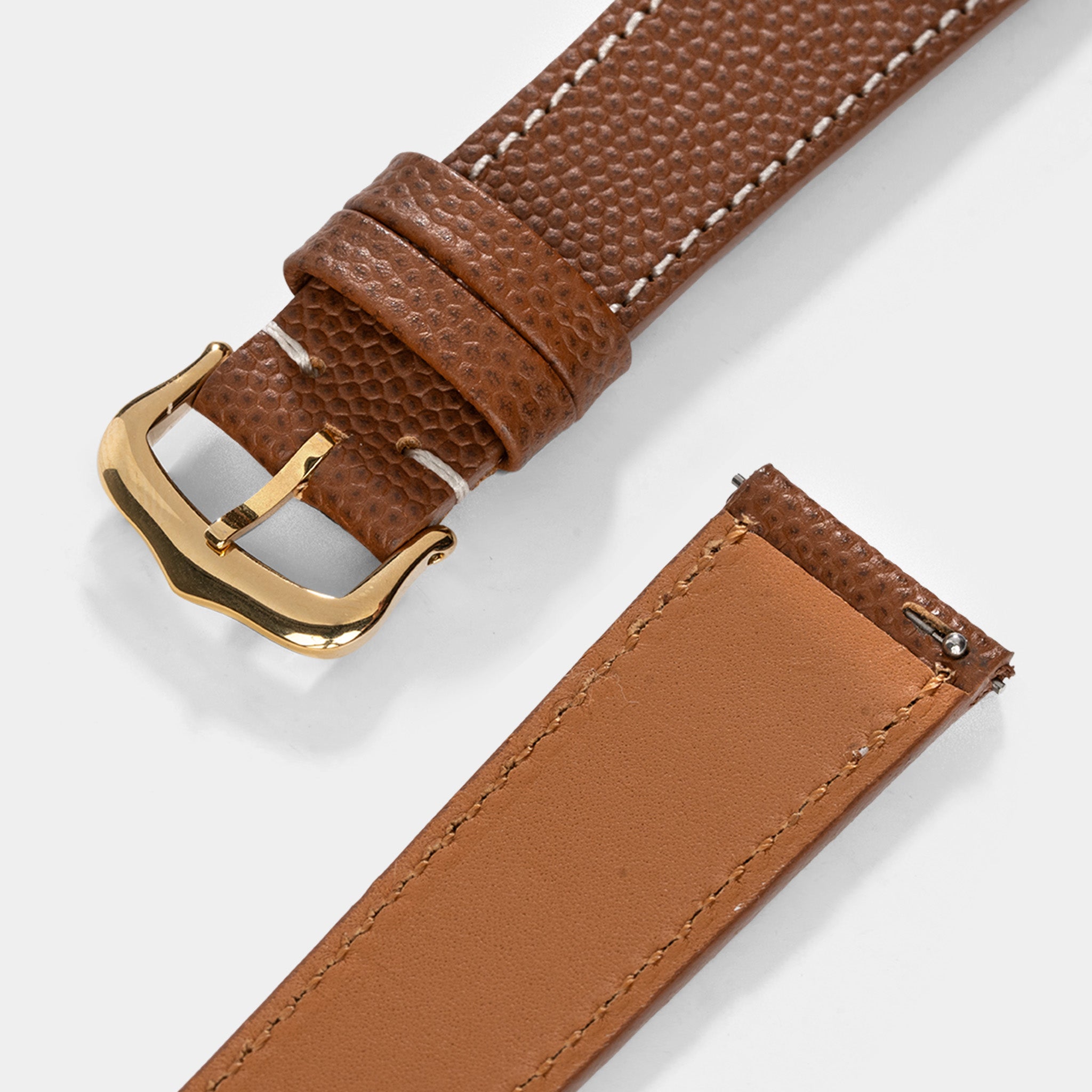 Horlogeband voor Cartier Tank Louis (2021-2024) - The Pebbled Brown
