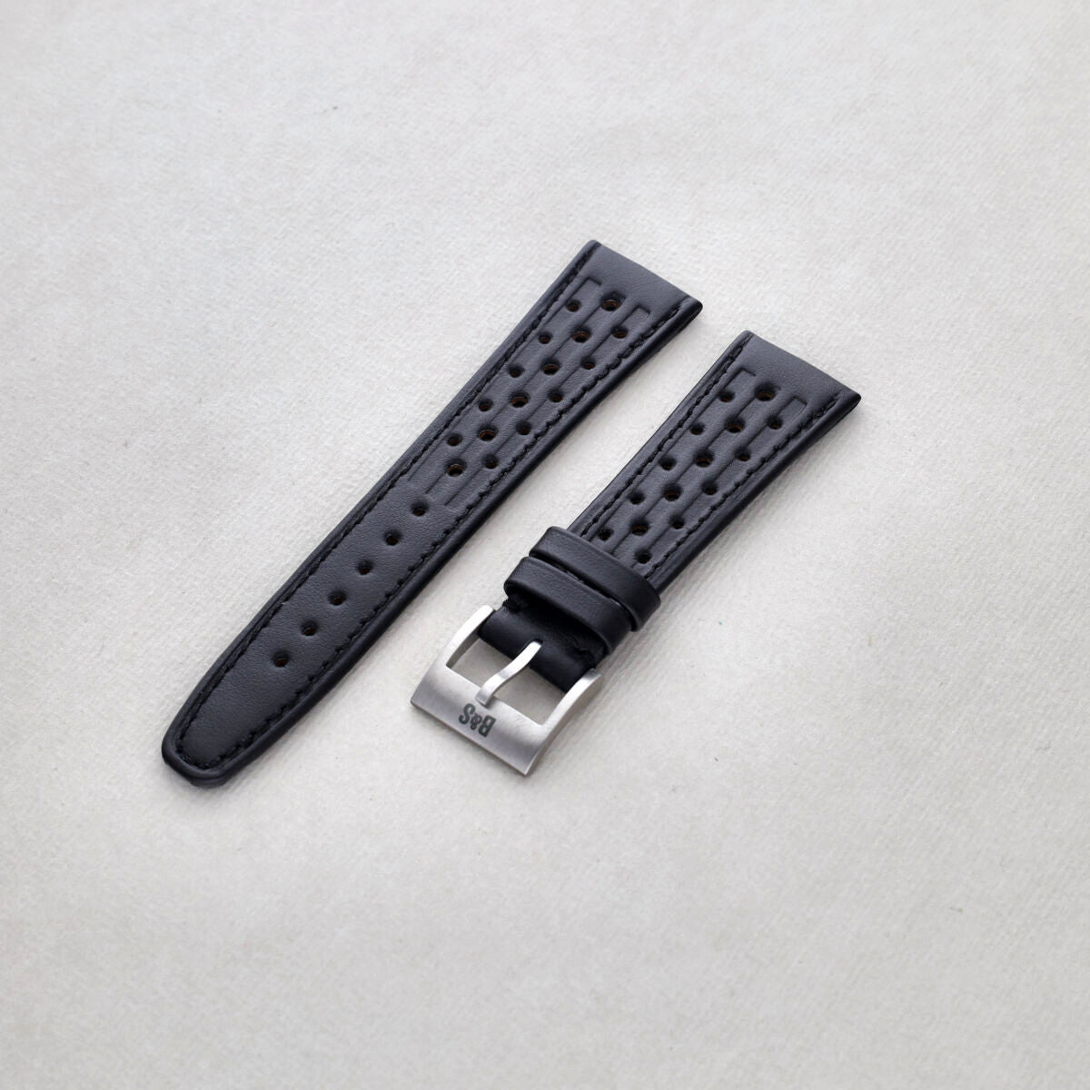 Sample Sale - Racing Zwart Speedy Leren Horlogeband