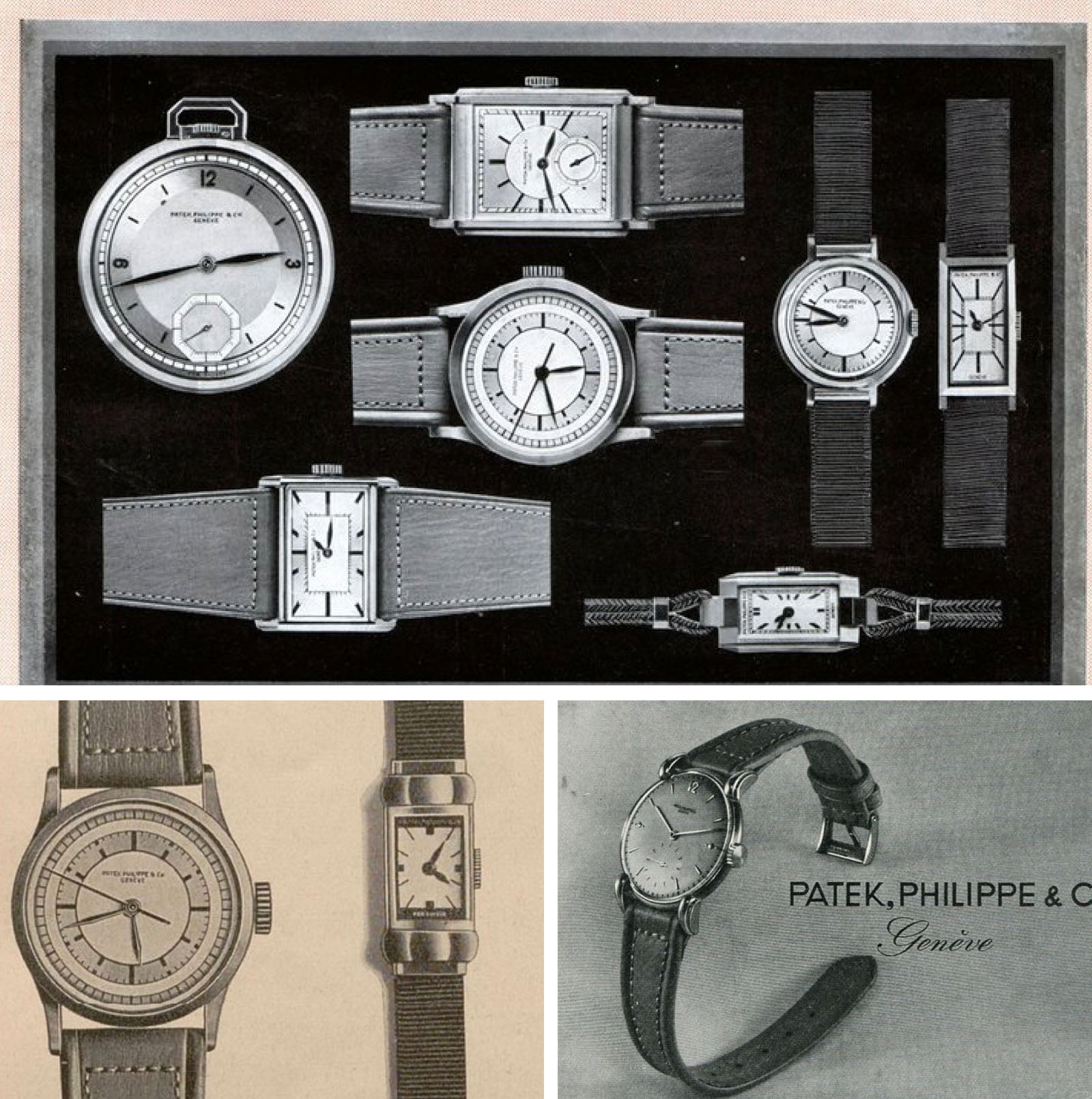 Strap for Patek Philippe 130 / 533 Chronograph - Black Sculpted Calfskin Watch Strap