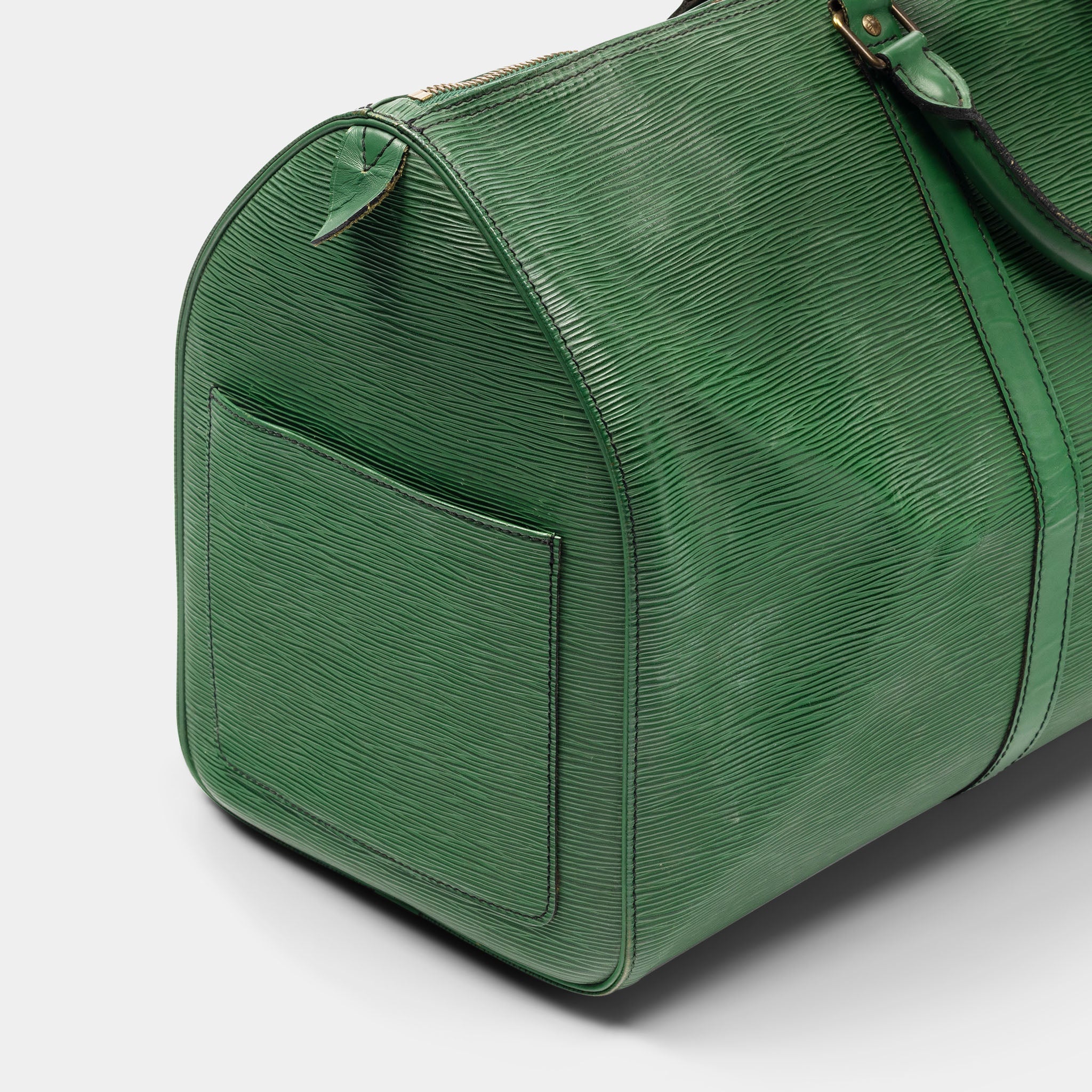 Vintage_Louis_Vuitton_Green_Epi_Keepall_50_Details