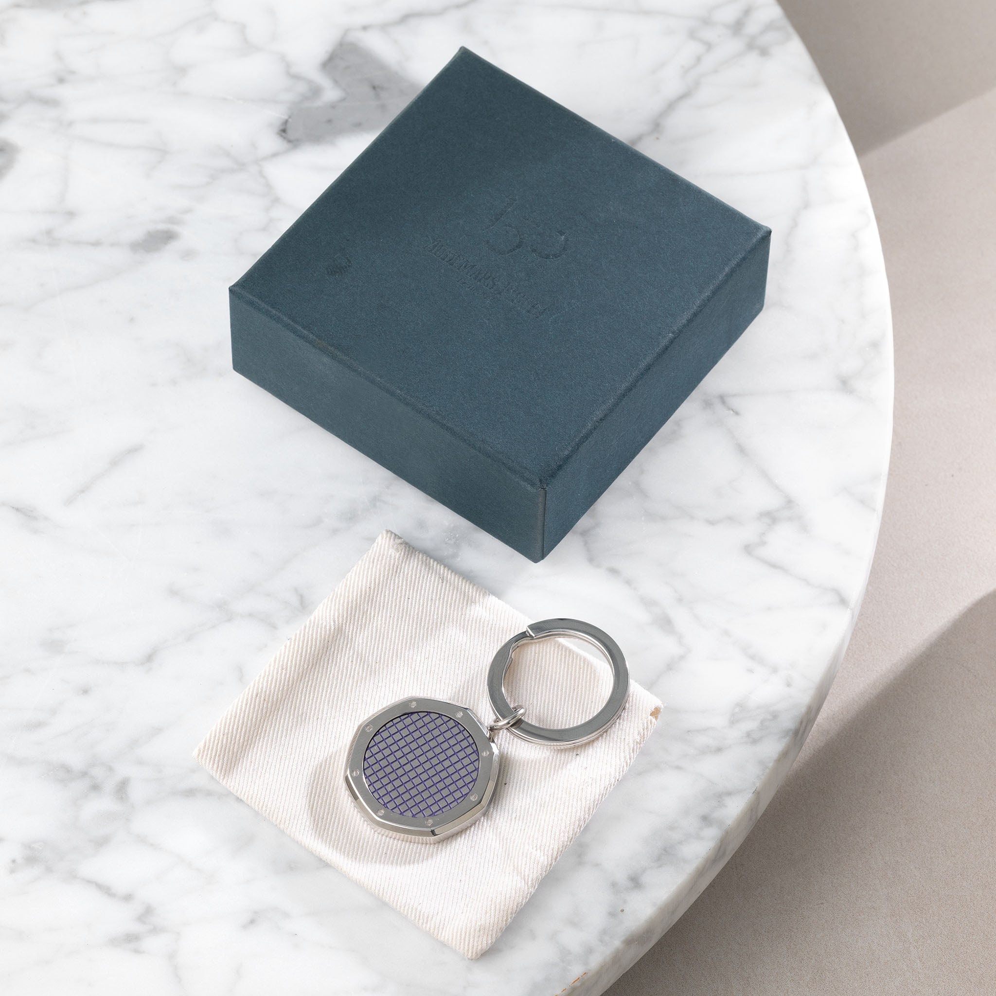 Audemars Piguet Royal Oak steel  Key Ring "petite tapisserie"