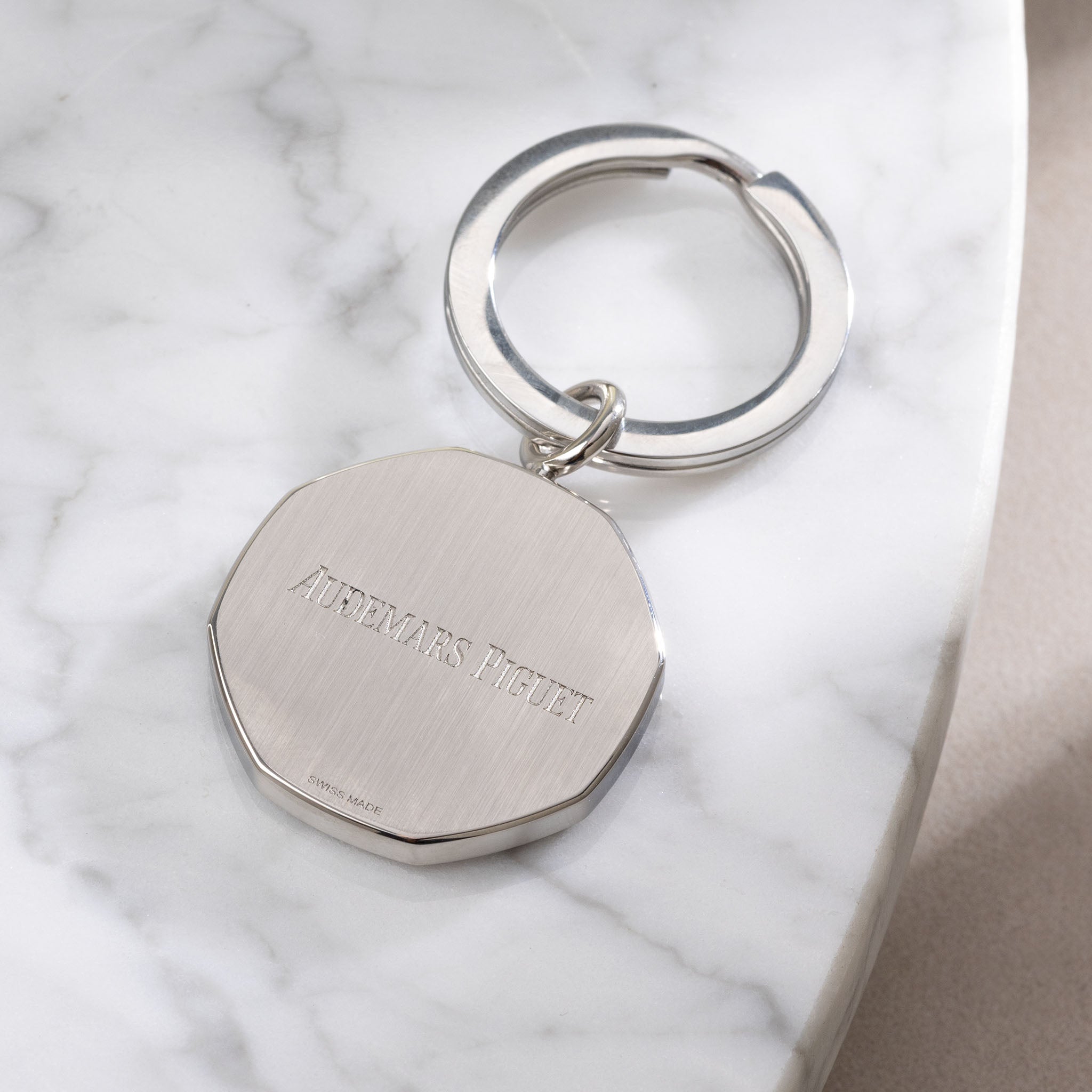 Audemars Piguet Royal Oak steel  Key Ring "petite tapisserie"